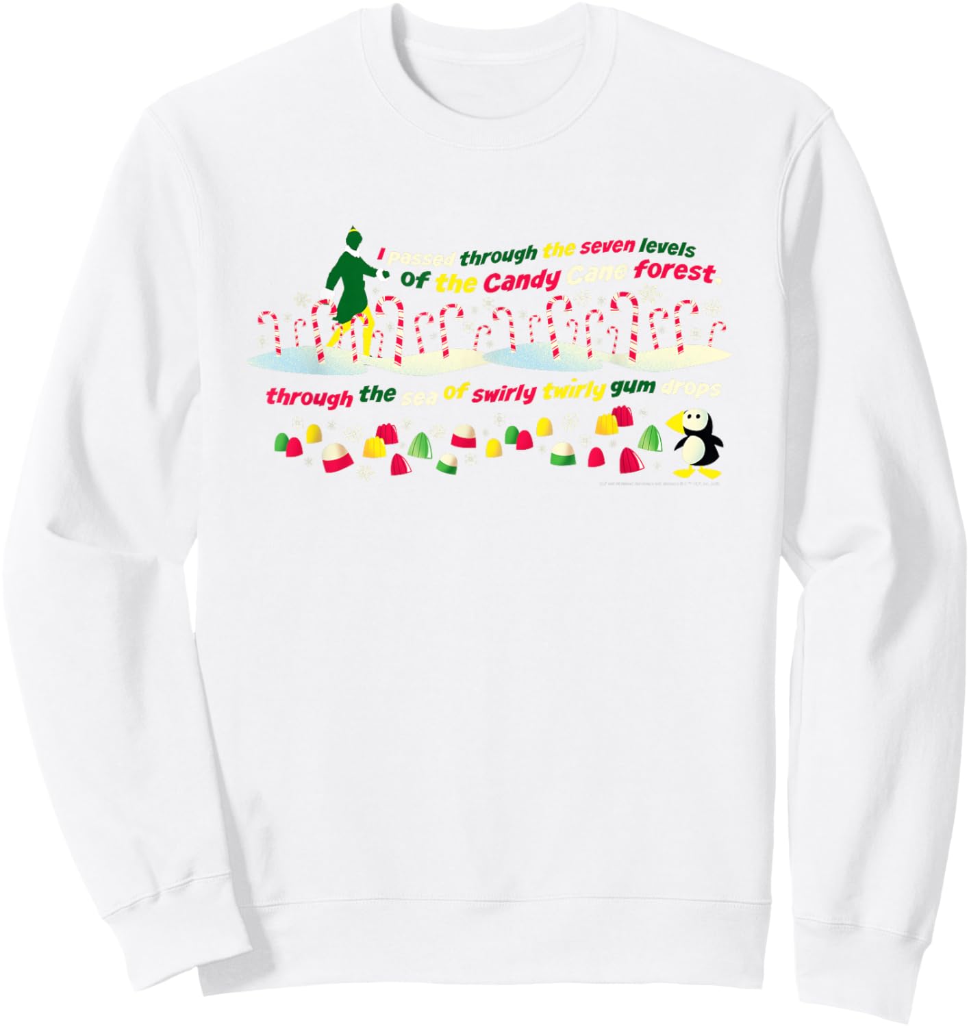 Elf Movie Candy Cane Forest Sweatshirt - Sweatshirt | White
