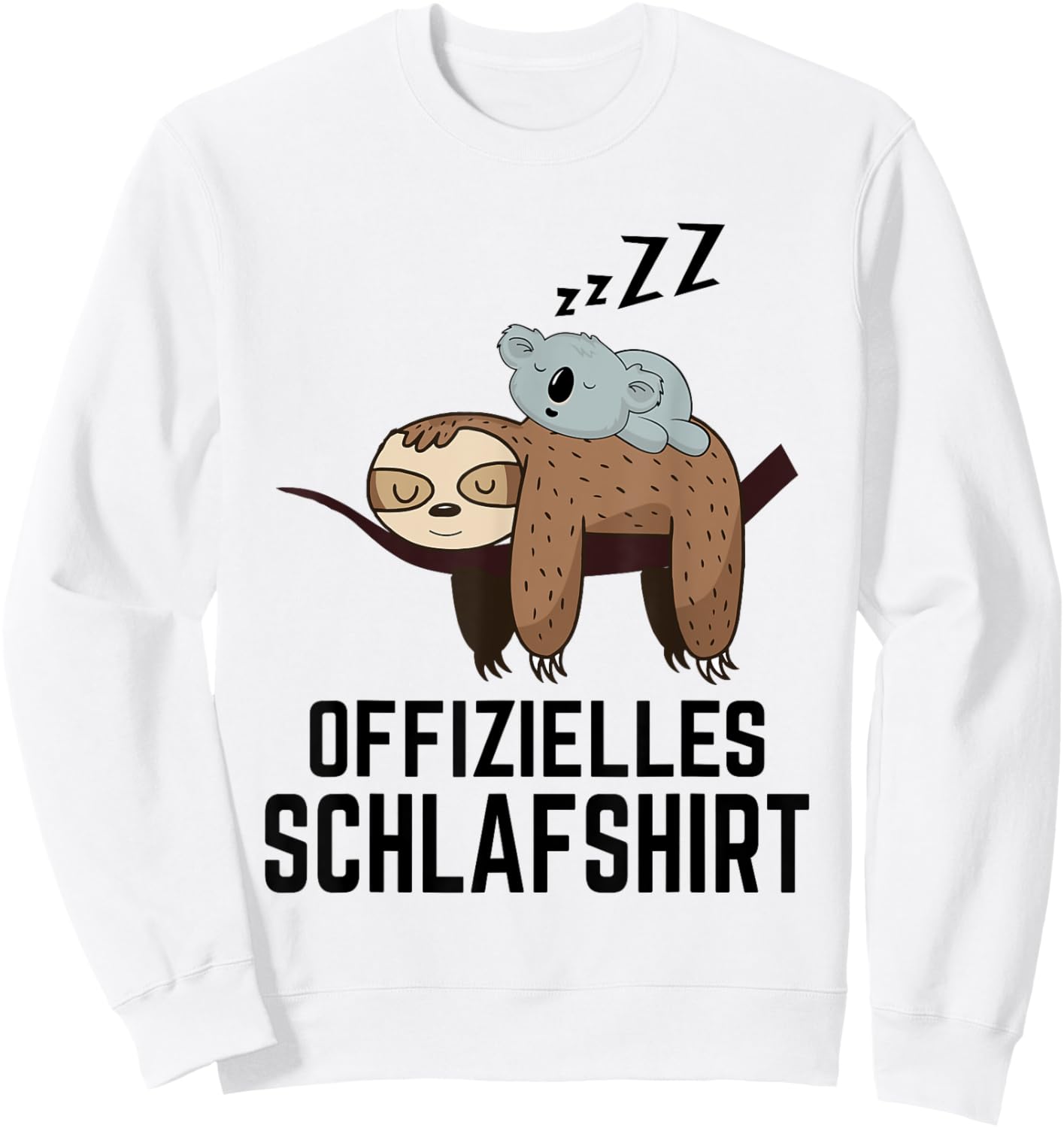 Official Sloth & Koala Sleep Shirt Sweatshirt - Sweatshirt | White