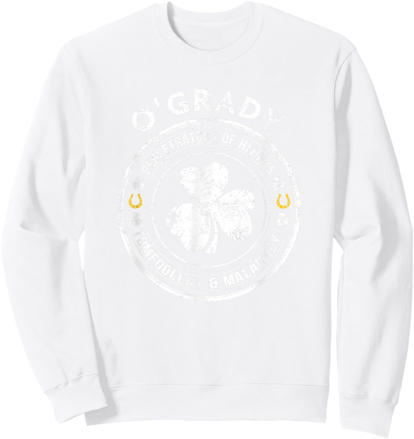 O'Grady Irish Family Name Sweatshirt - Sweatshirt | White