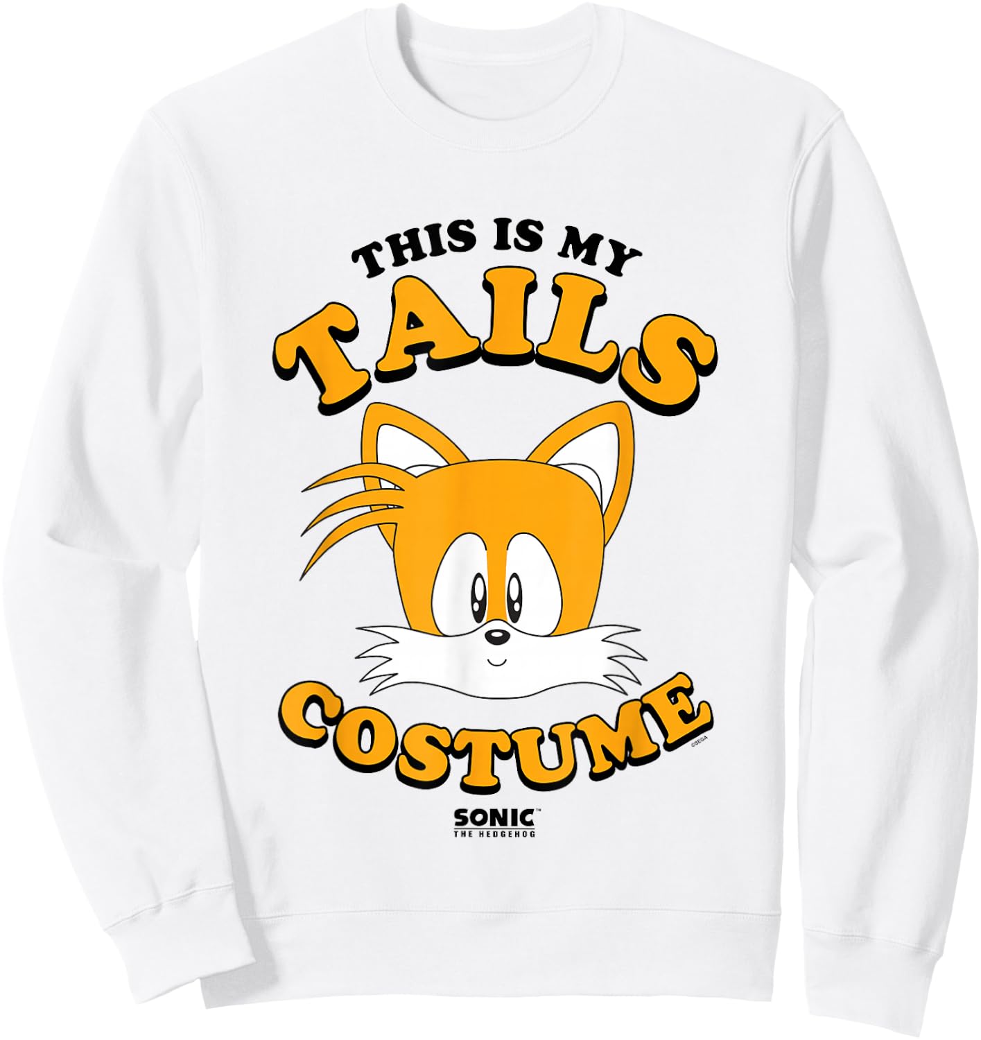 Sonic The Hedgehog Halloween This Is My Tails Retro Costume Sweatshirt - Sweatshirt | White