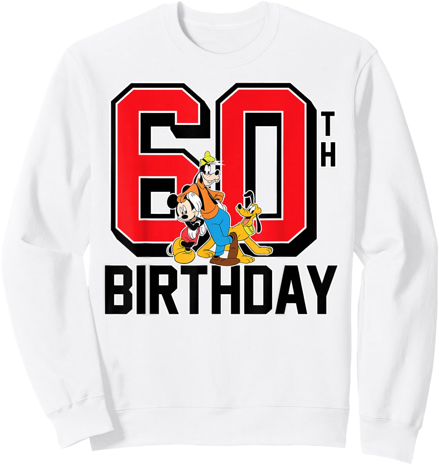 Mickey Mouse - Goofy Pluto 60th Birthday Sweatshirt - Sweatshirt | White
