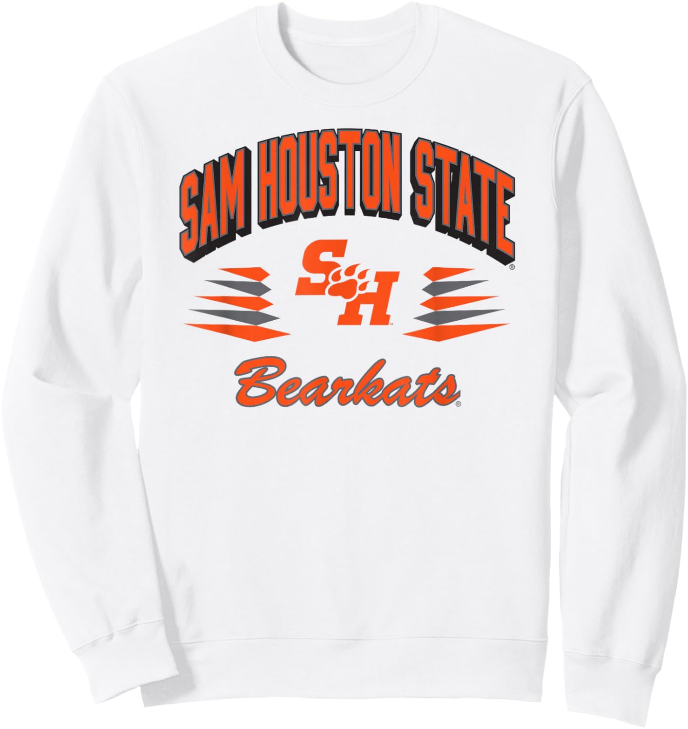 Sam Houston State Bearkats Retro Diamond White Sweatshirt - Sweatshirt | White