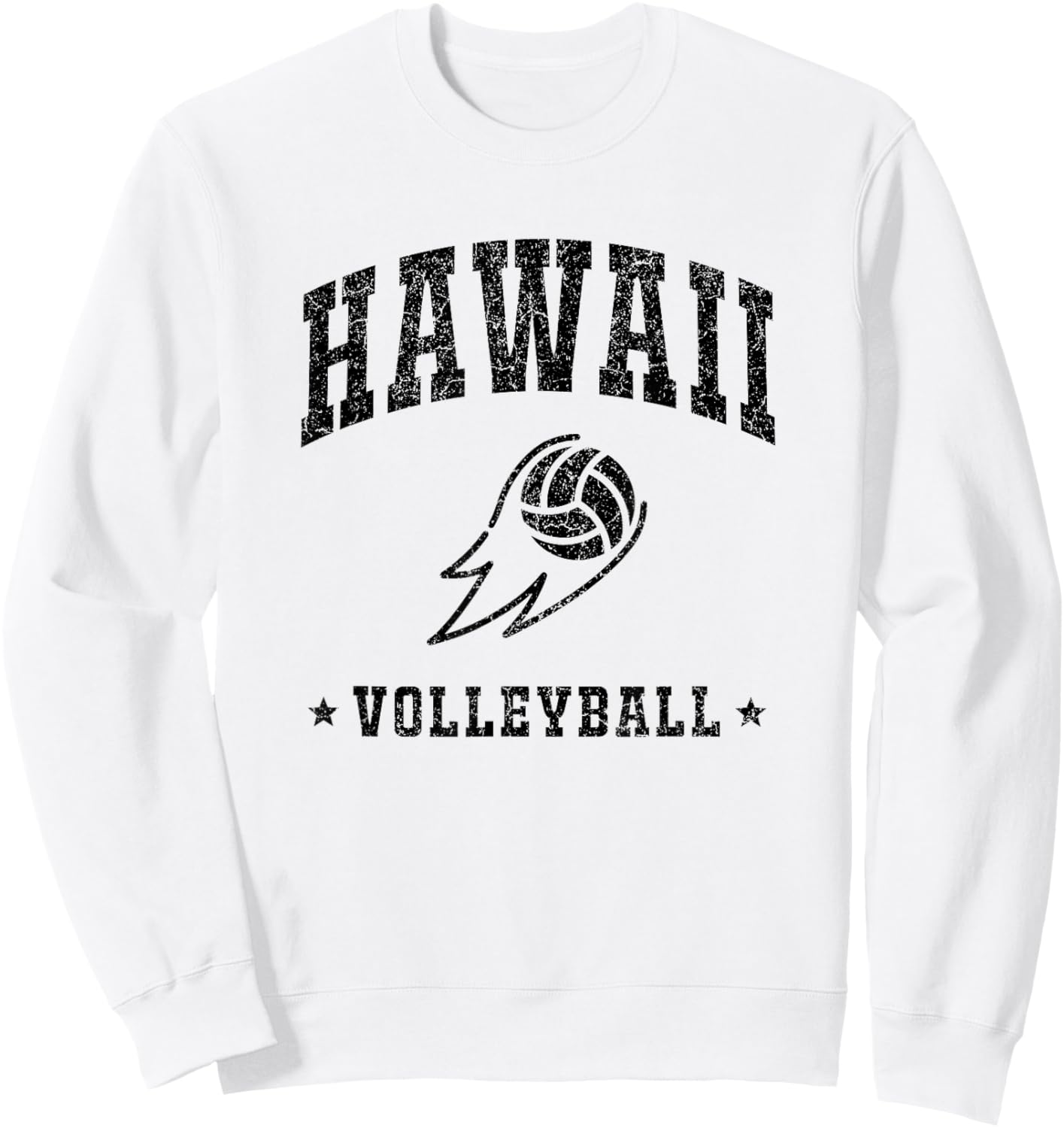Hawaii Volleyball Vintage Gameday Retro Volleyball Lover Sweatshirt - Sweatshirt | White