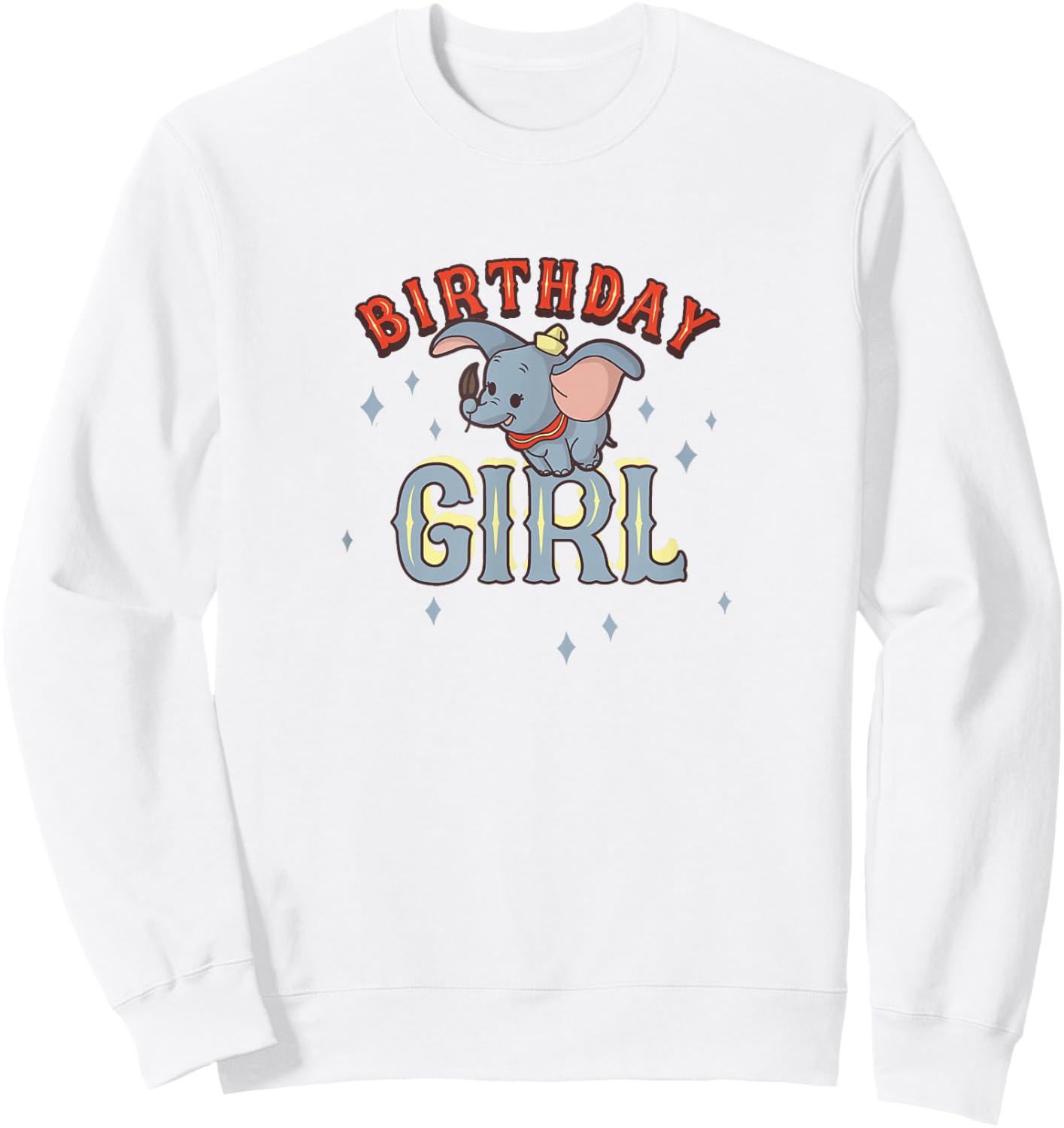 Disney Dumbo Birthday Girl Cute Flying Portrait Sweatshirt - Sweatshirt | White
