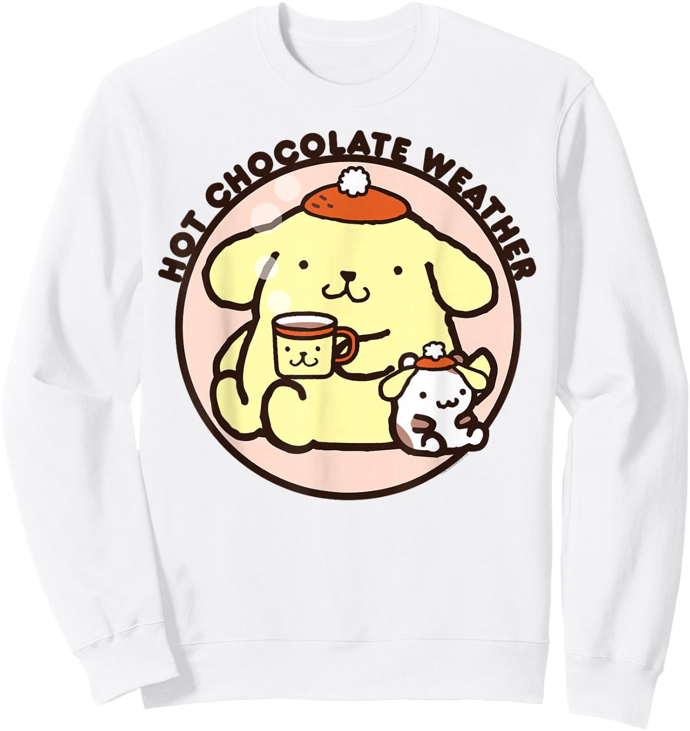 Pompompurin Hot Chocolate Weather Sweatshirt - Sweatshirt | White