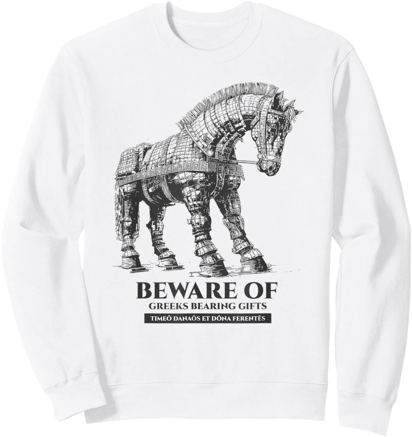Chapter Keepers -Adults Greek Mythology - Grey, Small, Short Sleeve Sweatshirt - Sweatshirt | White