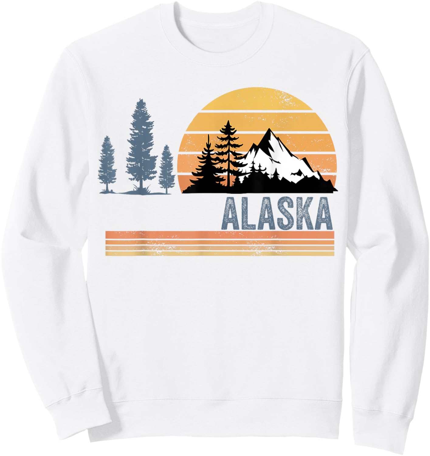Alaska Souvenir Alaskan Vacation Vintage Travel Men Women Sweatshirt - Sweatshirt | White