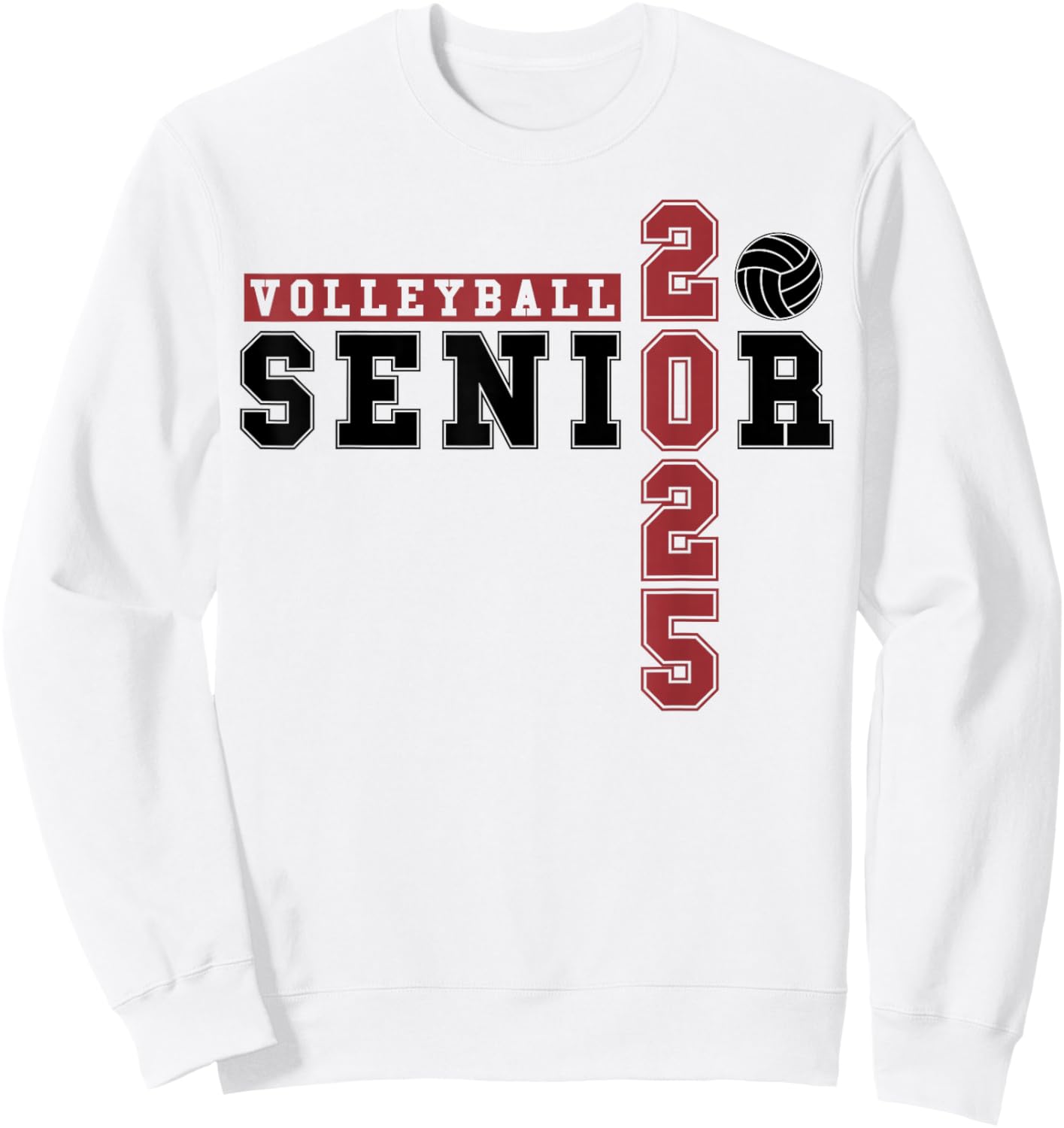 Volleyball Senior Night Volleyball Senior 2025 Graduation 35 Sweatshirt - Sweatshirt | White