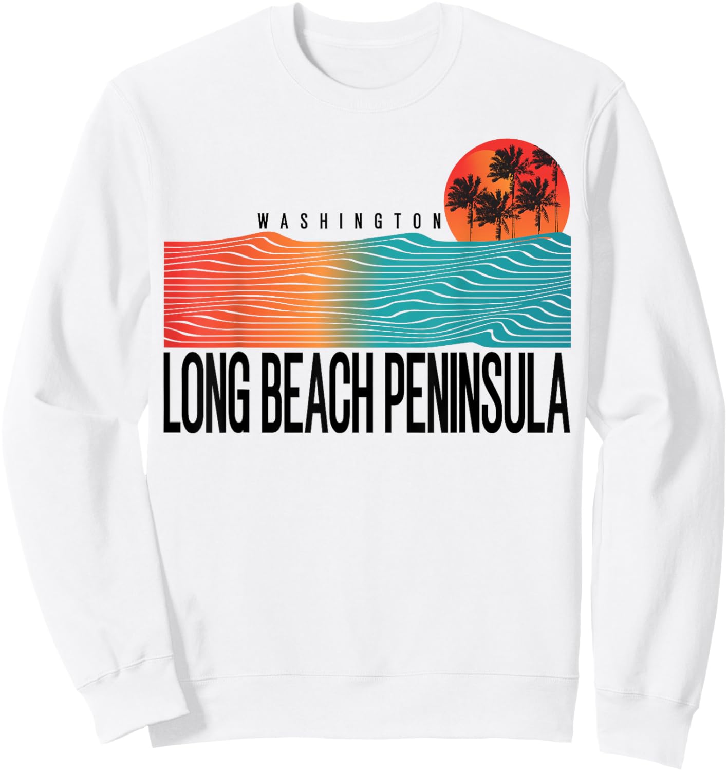Washington Long Beach Peninsula Women Men Surfboarding Sweatshirt - Sweatshirt | White