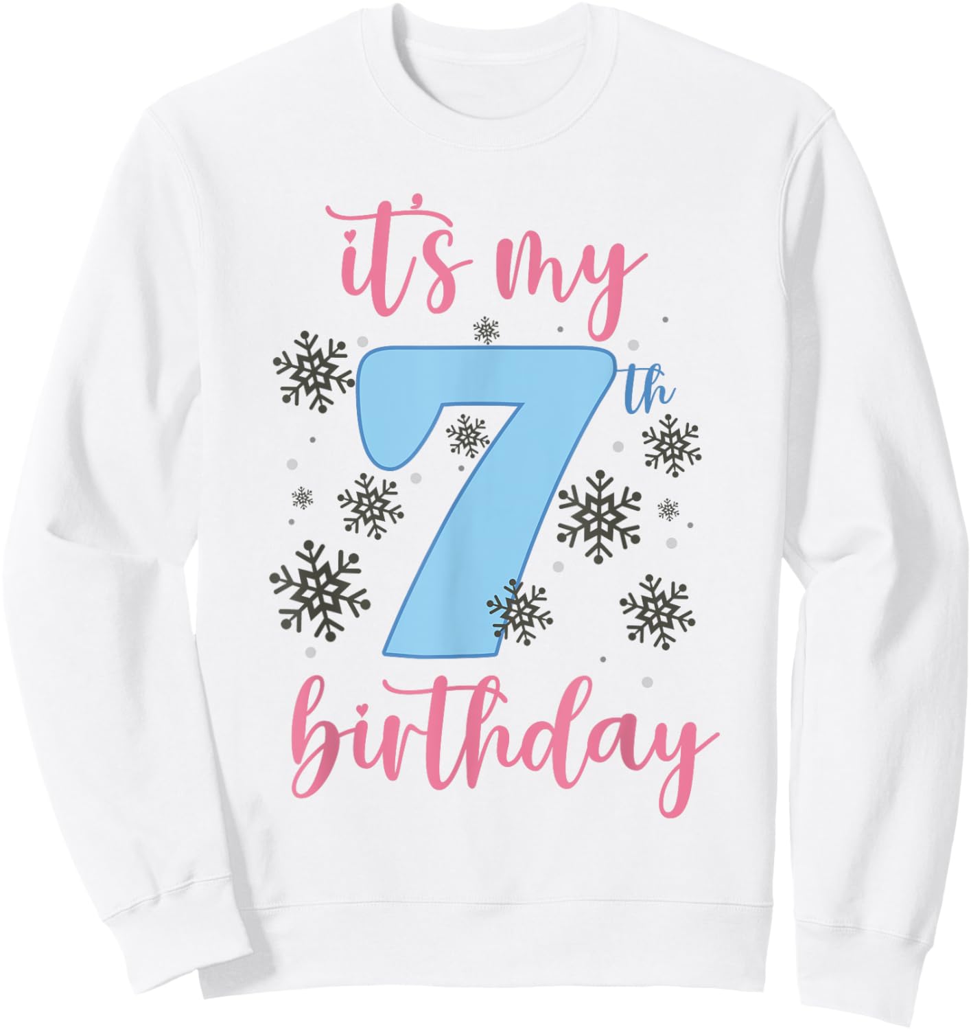 It's My 7th Birthday Snowflake Outfits For Toddler Girls Sweatshirt - Sweatshirt | White