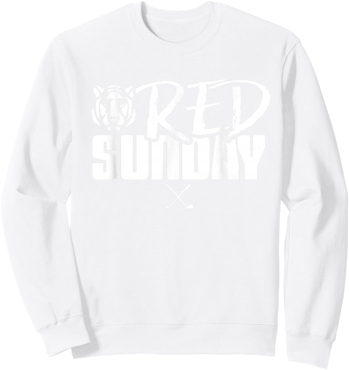 Tiger Red Sunday Golf Sweatshirt - Sweatshirt | White