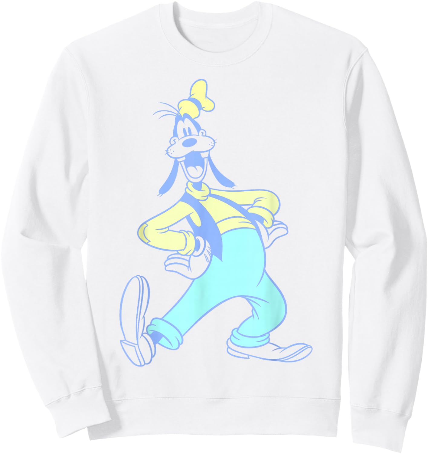 Disney Mickey And Friends Goofy Neon Portrait Sweatshirt - Sweatshirt | White