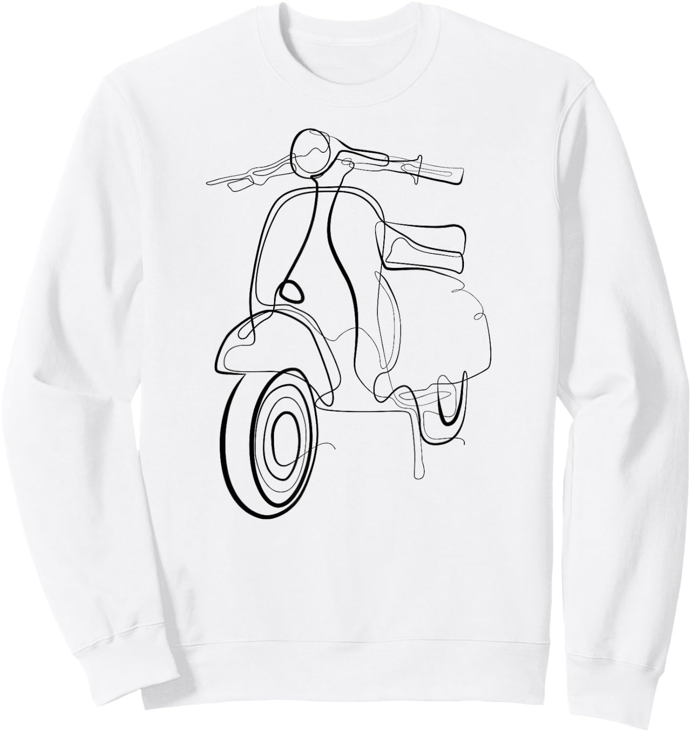 Scooter Moped Retro Italy Scooter Sweatshirt - Sweatshirt | White