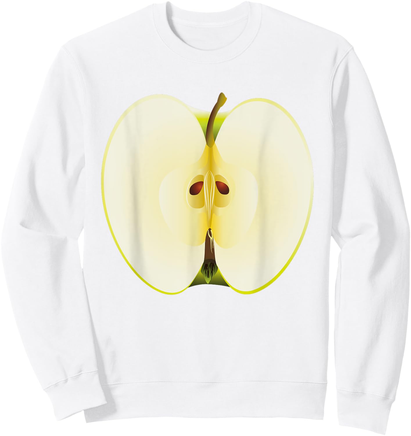 Green Apple Shirt Adult Men Women Kids Apple Costume Sweatshirt - Sweatshirt | White