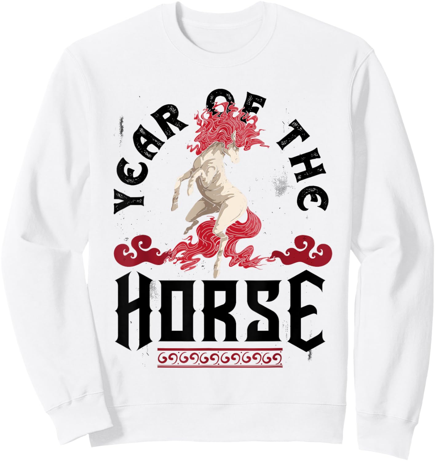 Chinese Zodiac Chinese New Year Horse Year Of The Horse Sweatshirt - Sweatshirt | White