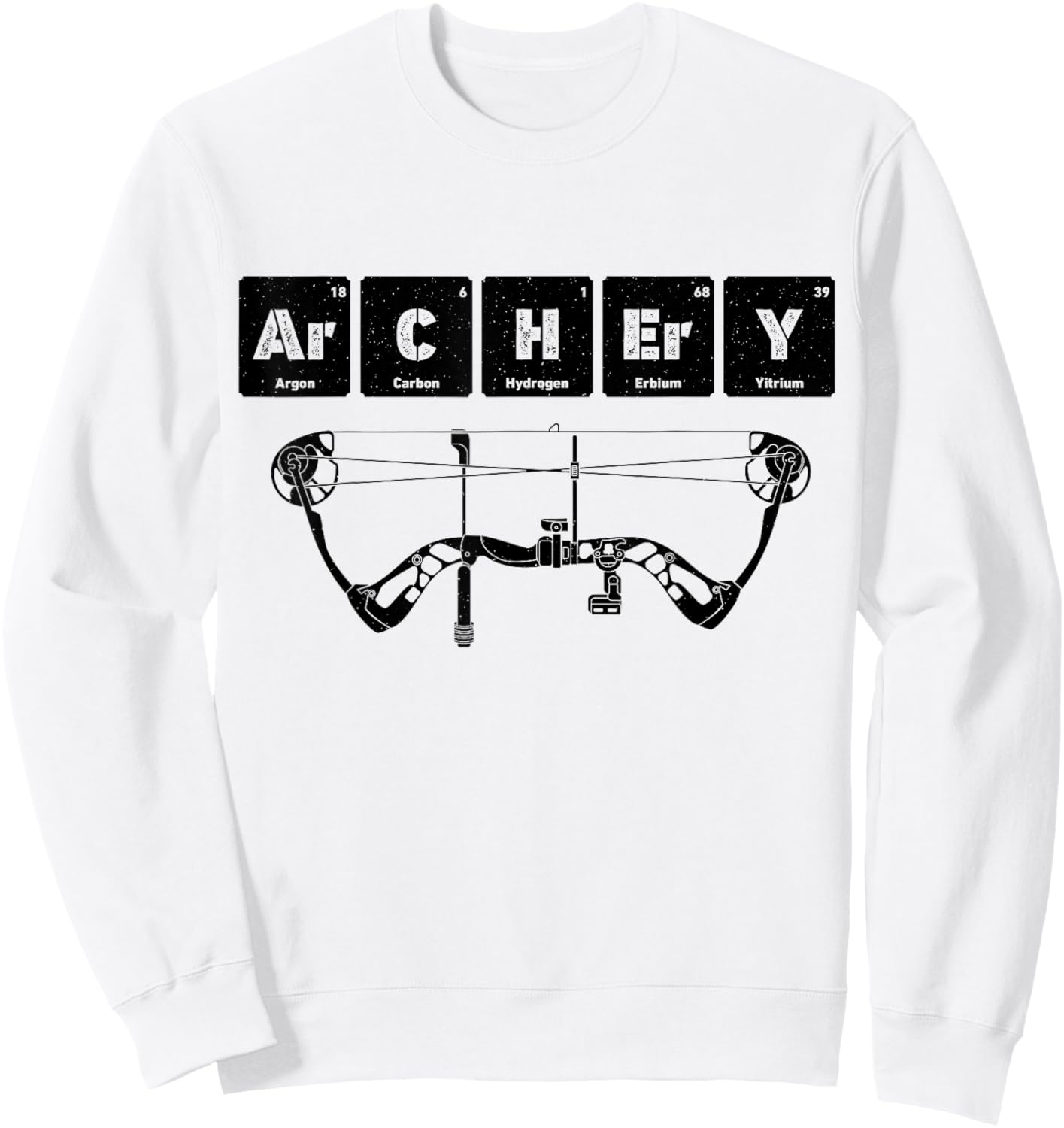 Archery Chemistry Periodic Table Of Elements Men Archer Bow Sweatshirt - Sweatshirt | White