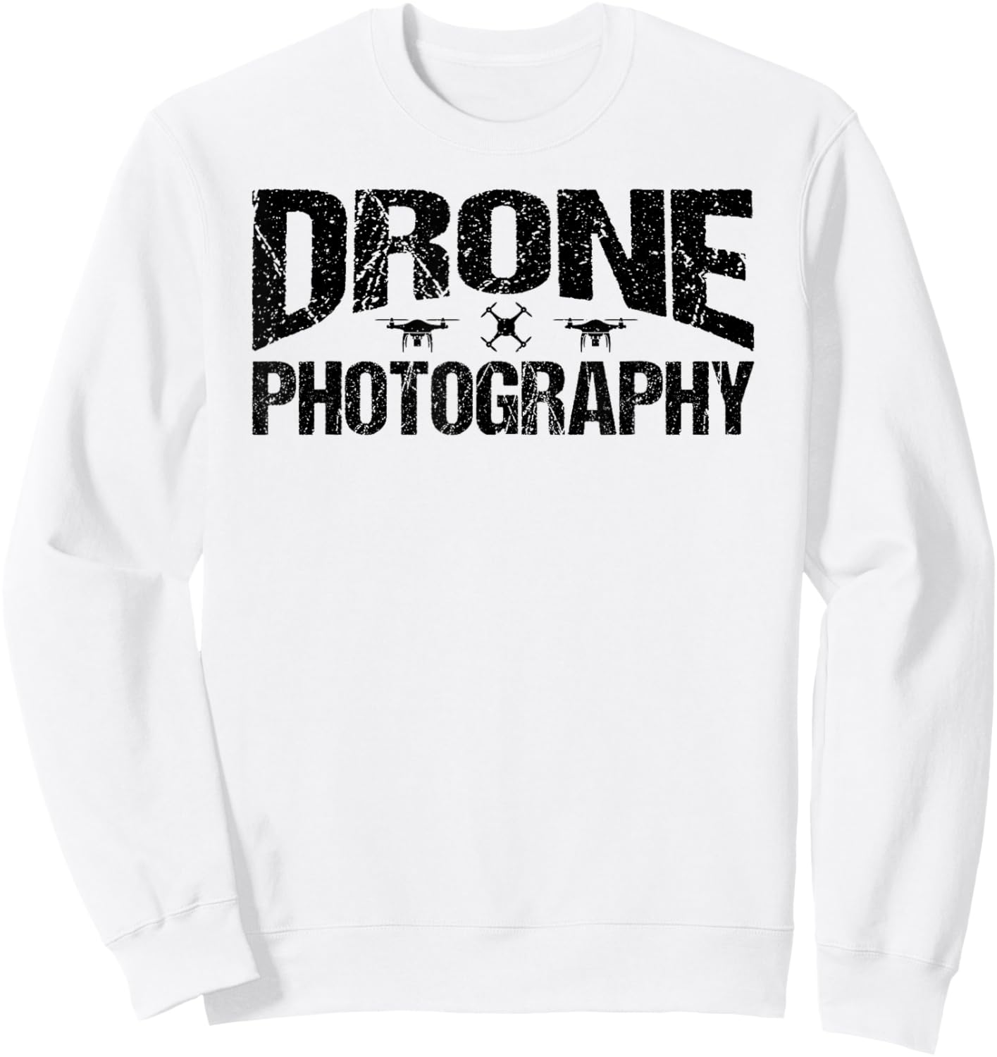Drone Photography Aerial Sweatshirt - Sweatshirt | White