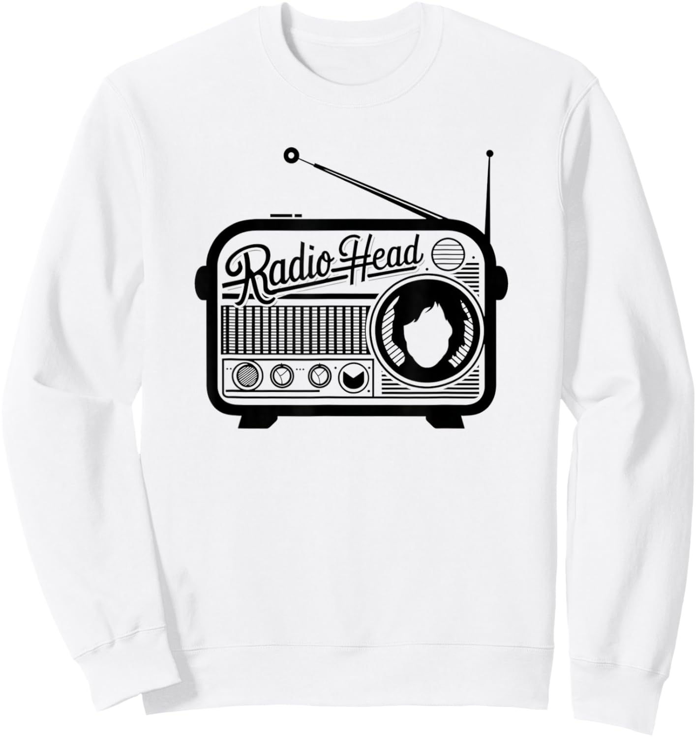 Retro Vintage Radio Head Sweatshirt - Sweatshirt | White