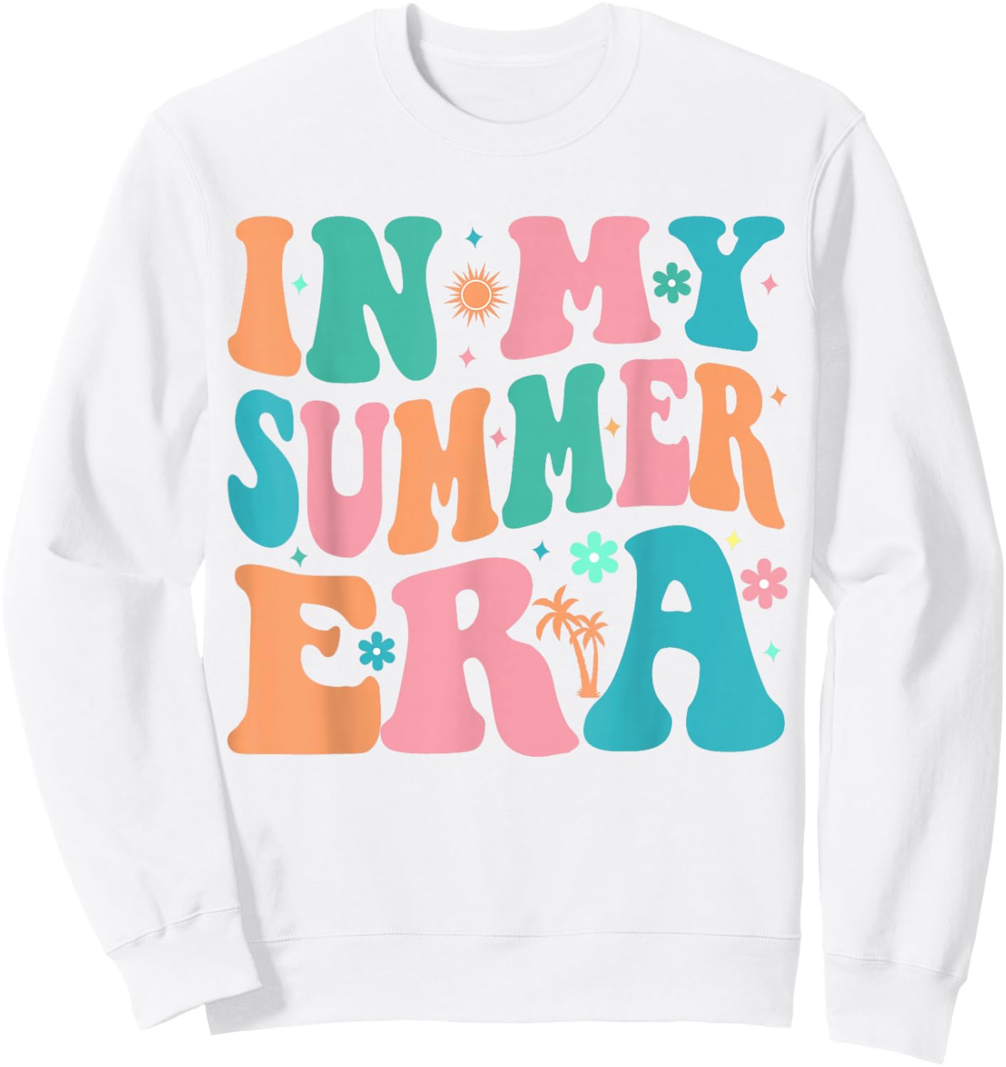 In My Summer Era Groovy Last Day of School Teacher Summer Sweatshirt - Sweatshirt | White