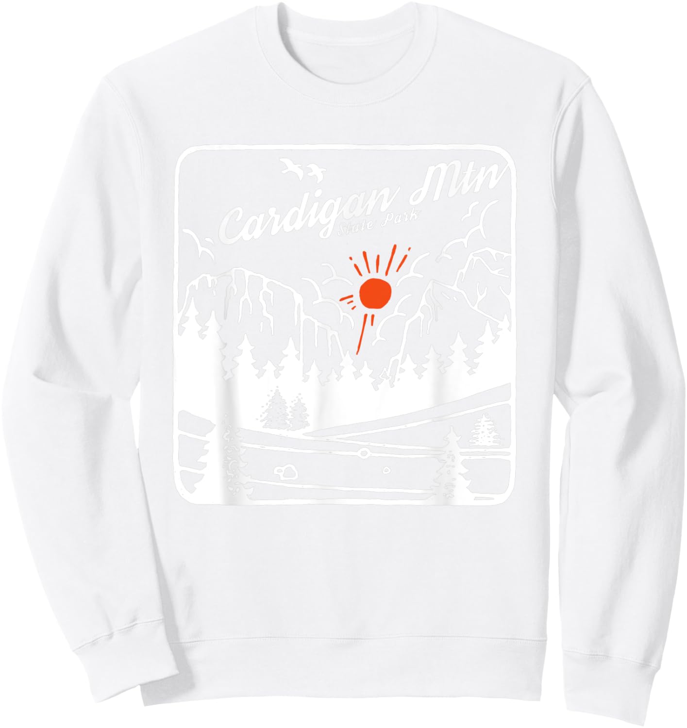 Cardigan Mountain State Park New Hampshire Modern Cool NH Sweatshirt - Sweatshirt | White