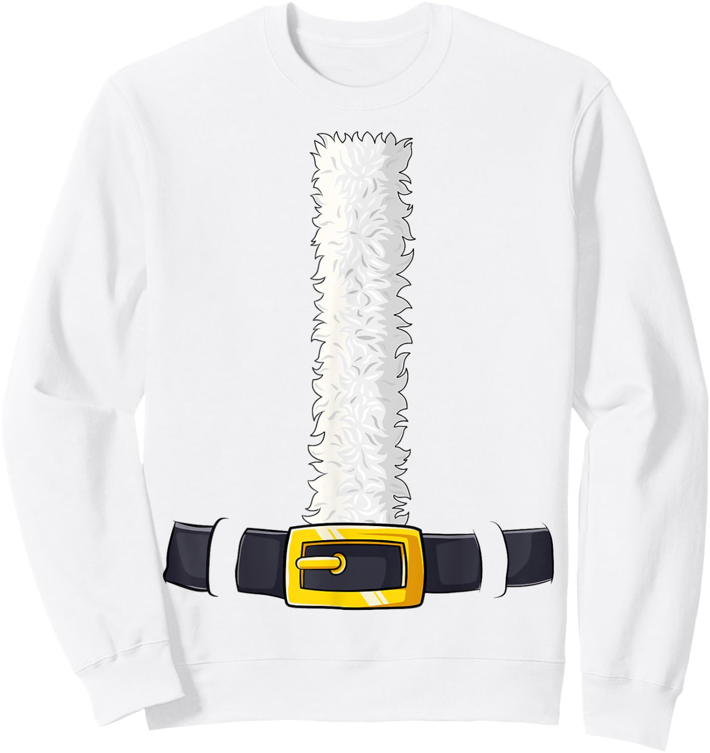 Christmas Santa-Santa Claus Costume Fun Santa Suit Pajama Sweatshirt - Sweatshirt | White