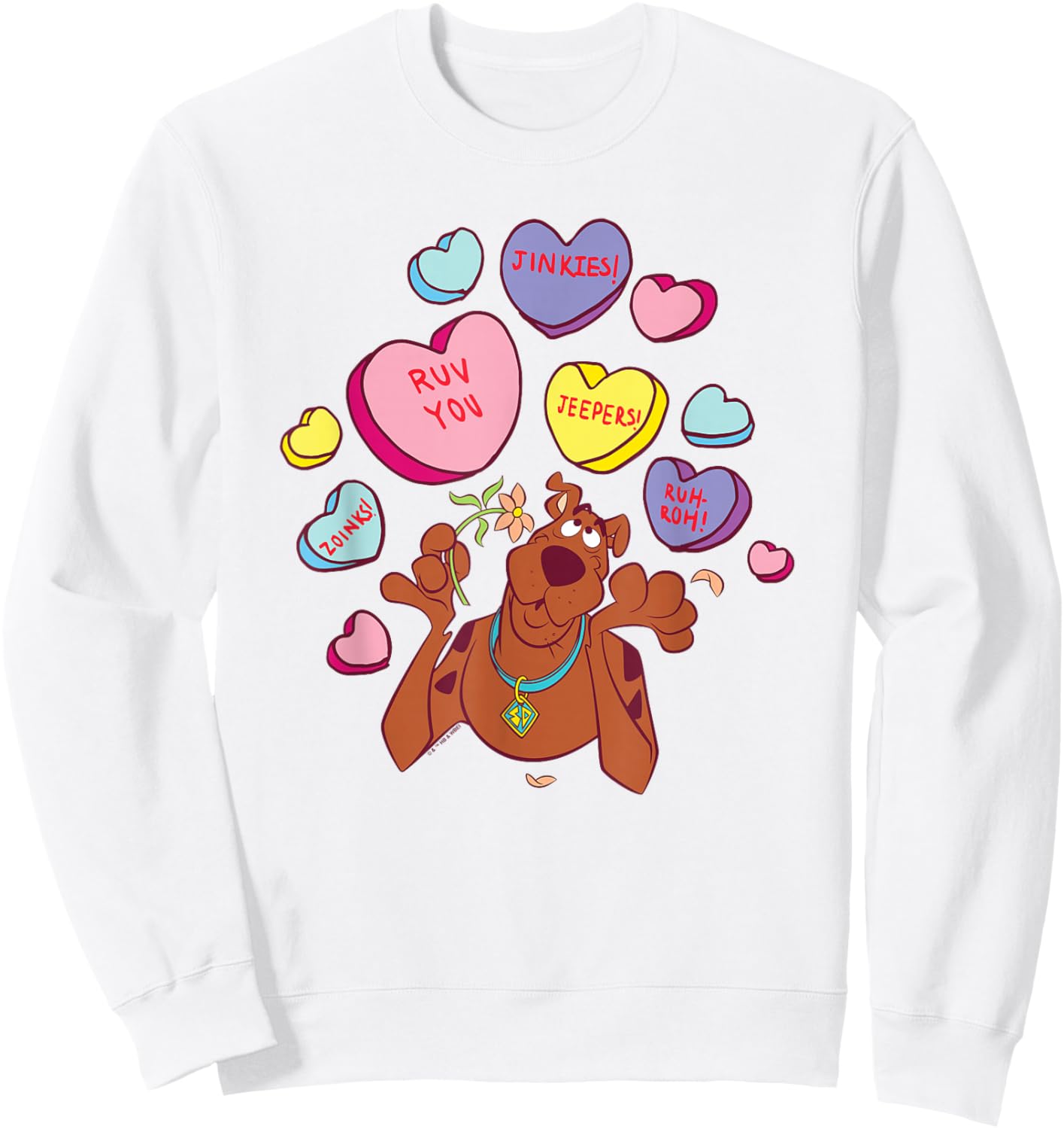 Scooby-Doo Valentine's Day Heart Candy Sweatshirt - Sweatshirt | White
