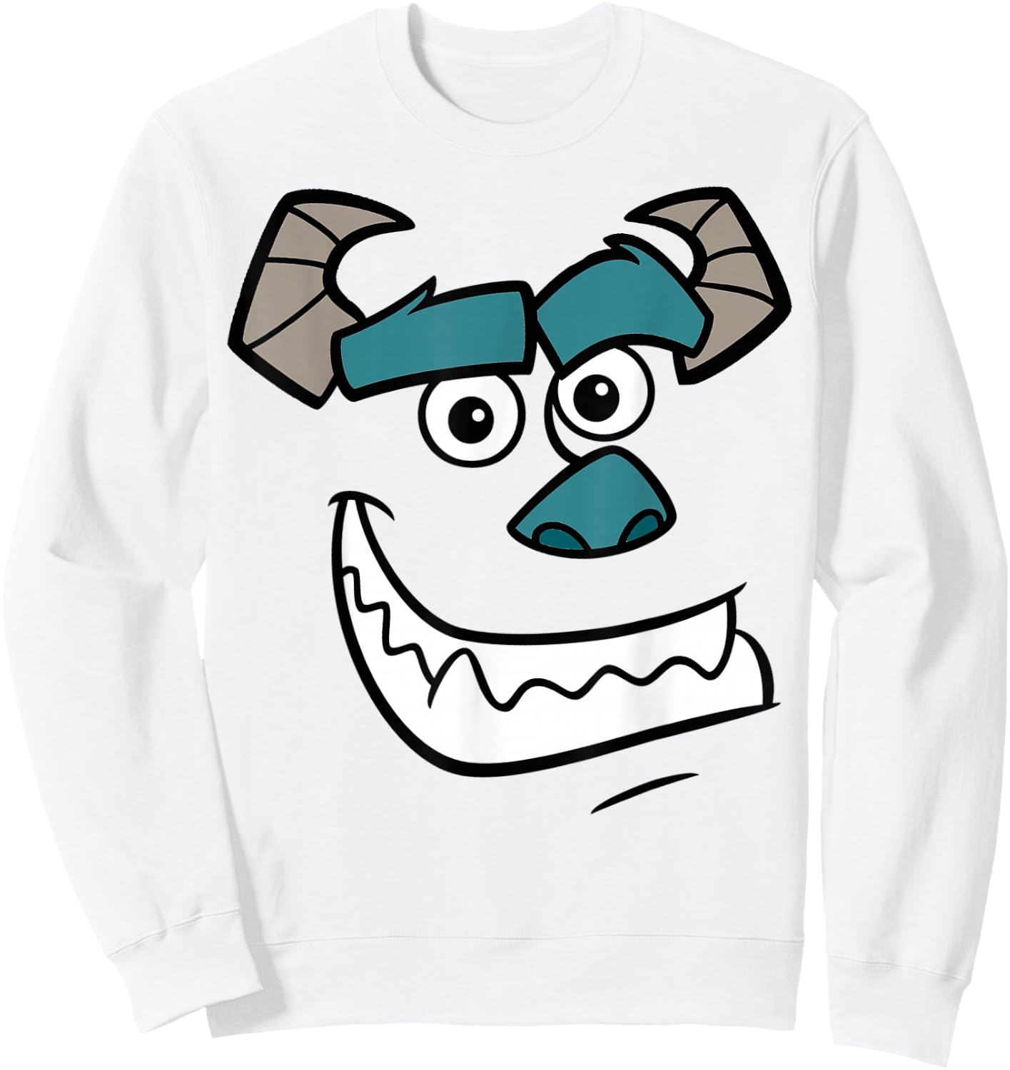 Disney Pixar Monsters Inc Sulley Face Costume Sweatshirt - Sweatshirt | White