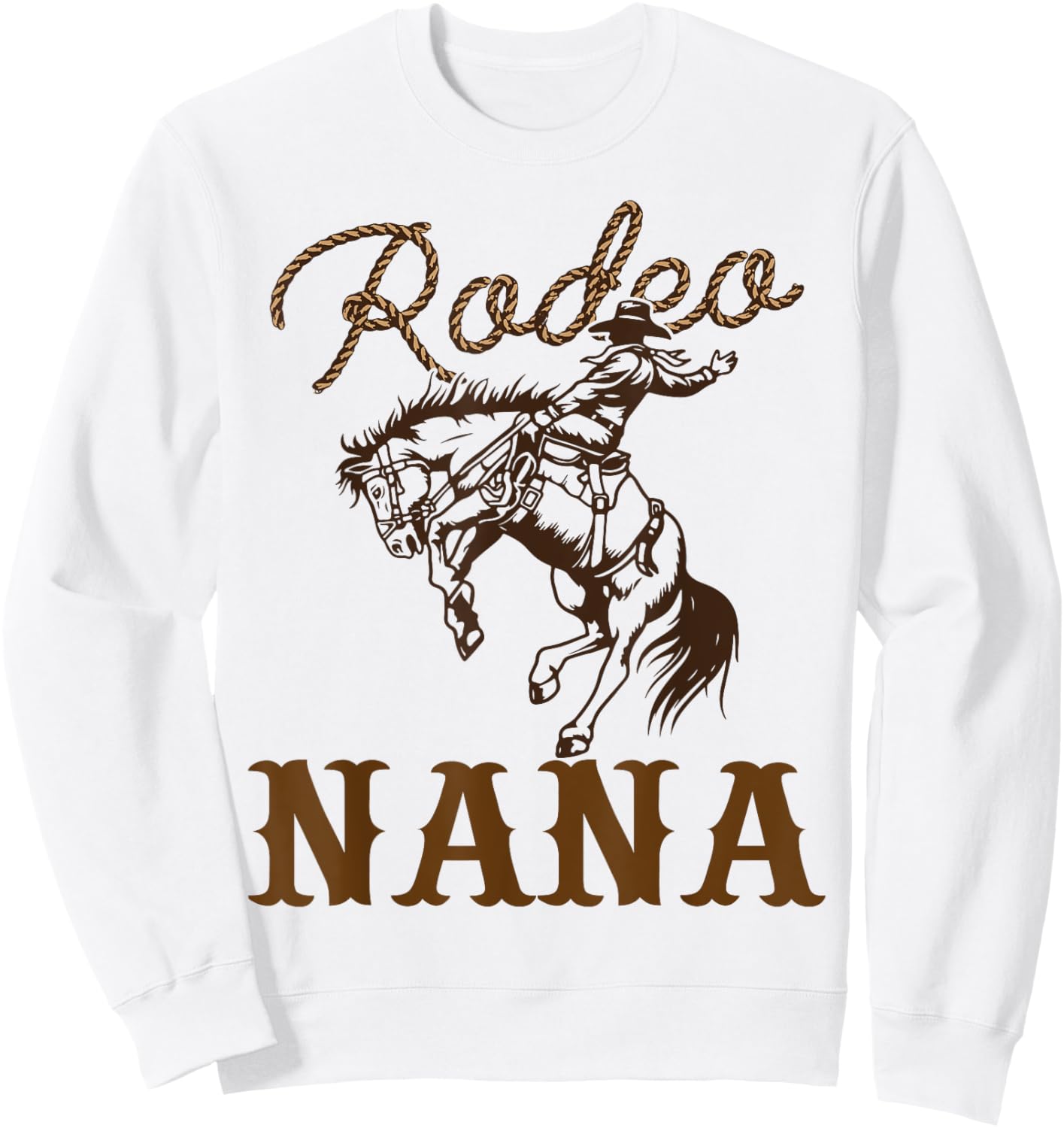 Nana Birthday Cowboy Cowgirl Western Rodeo Grandma Party Sweatshirt - Sweatshirt | White