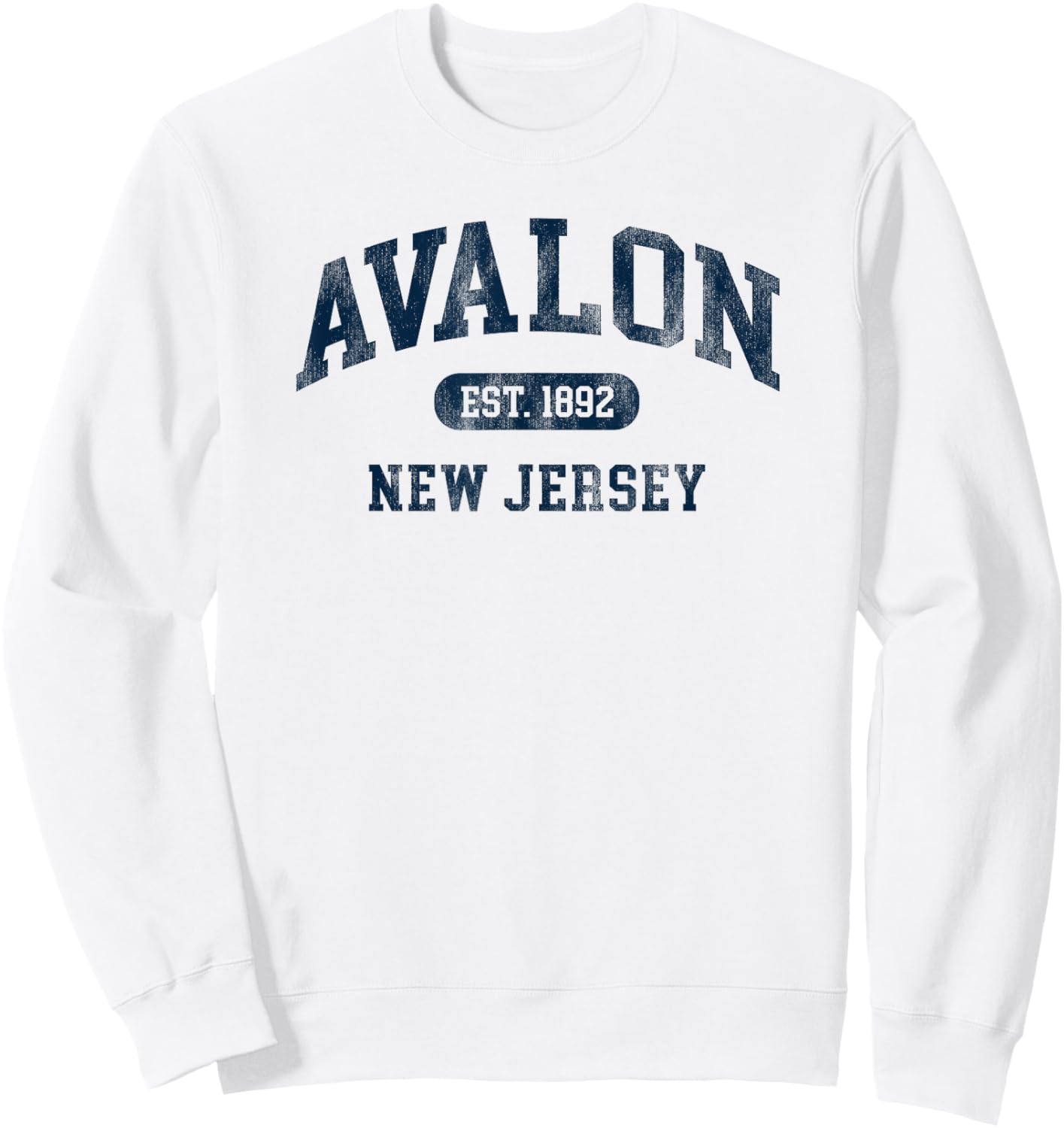Vintage Avalon New Jersey Retro Preppy Throwback Sweatshirt - Sweatshirt | White