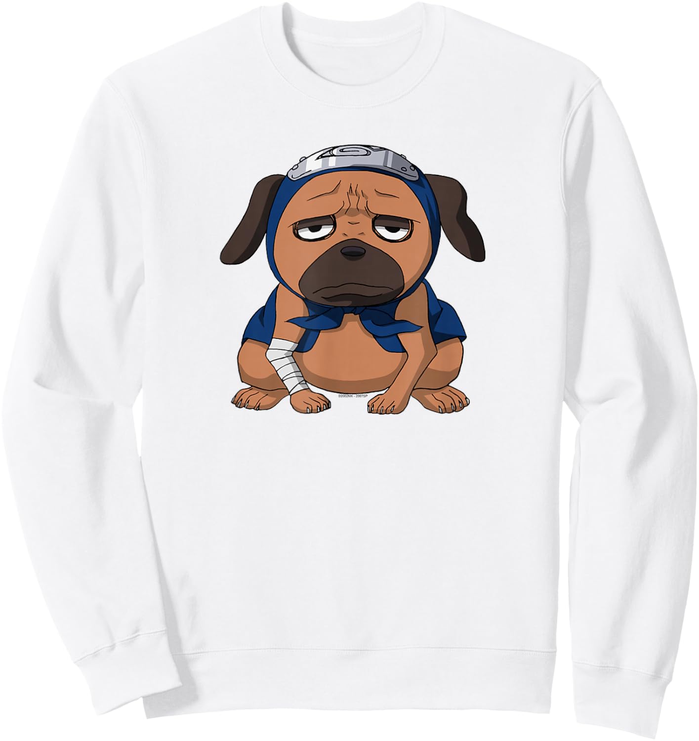 Naruto Shippuden Pakkun Ninja Hound Cute Dog Anime Sweatshirt - Sweatshirt | White
