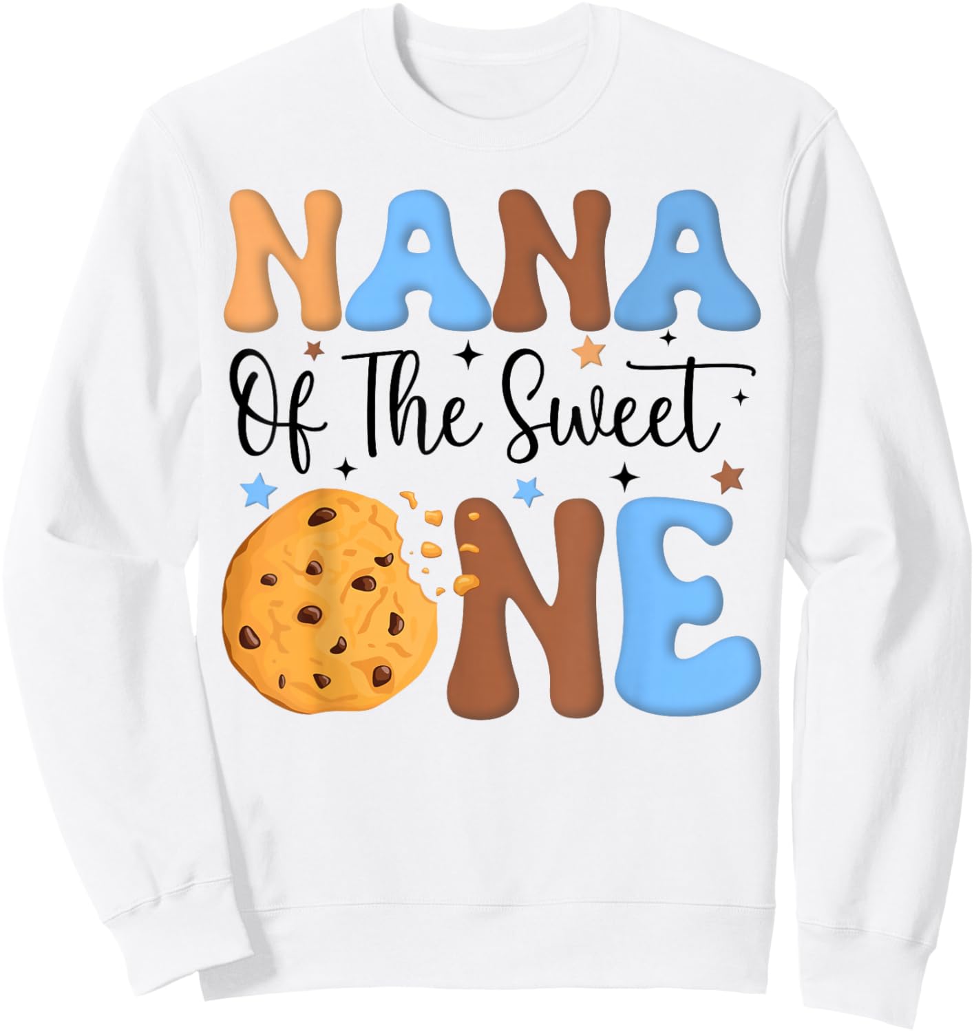 Nana of The Sweet One Cookies & Milk 1st Birthday Family Sweatshirt - Sweatshirt | White