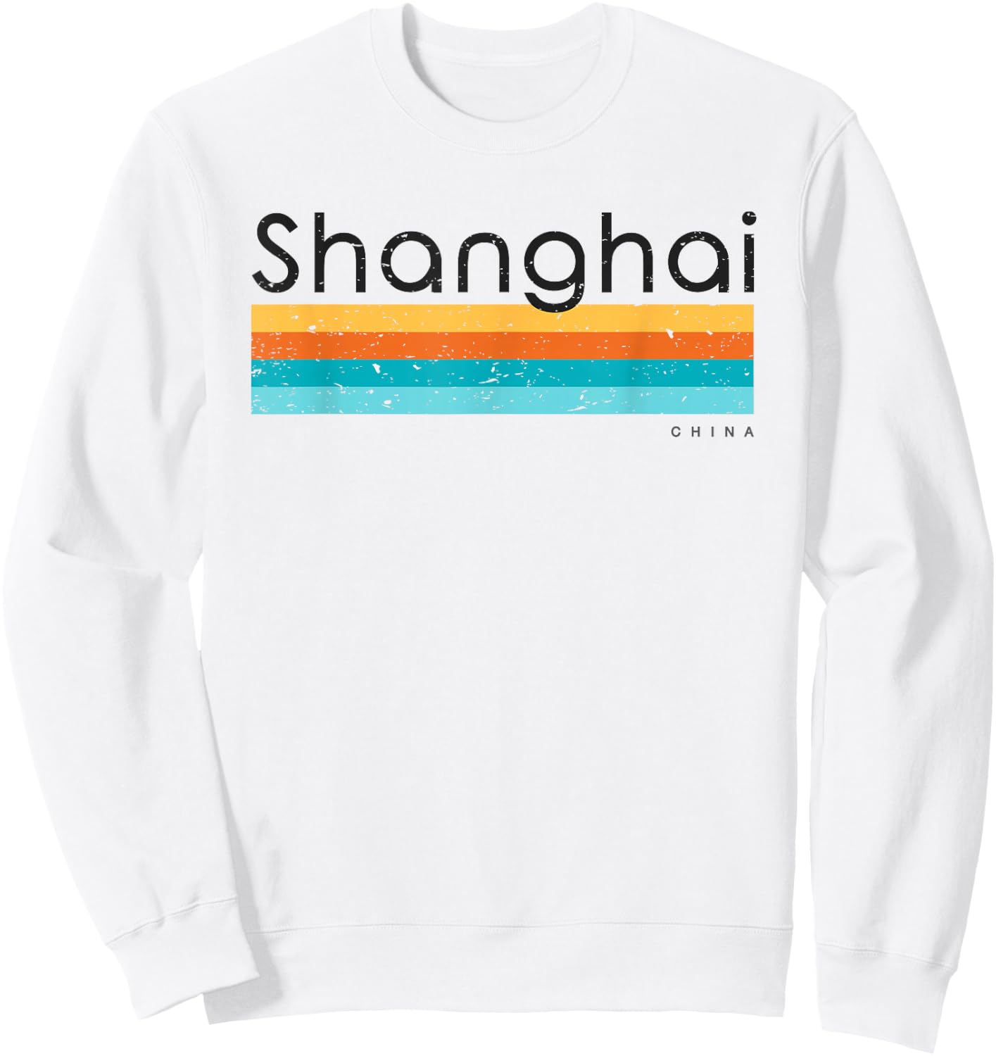 Vintage Shanghai China Retro Design Sweatshirt - Sweatshirt | White