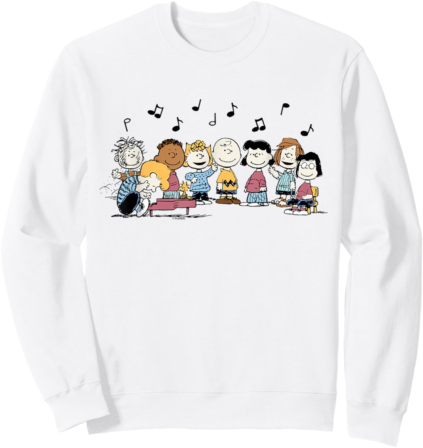 Peanuts - Schroeder Pigpen Franklin Lucy Charlie Sally Music Sweatshirt - Sweatshirt | White