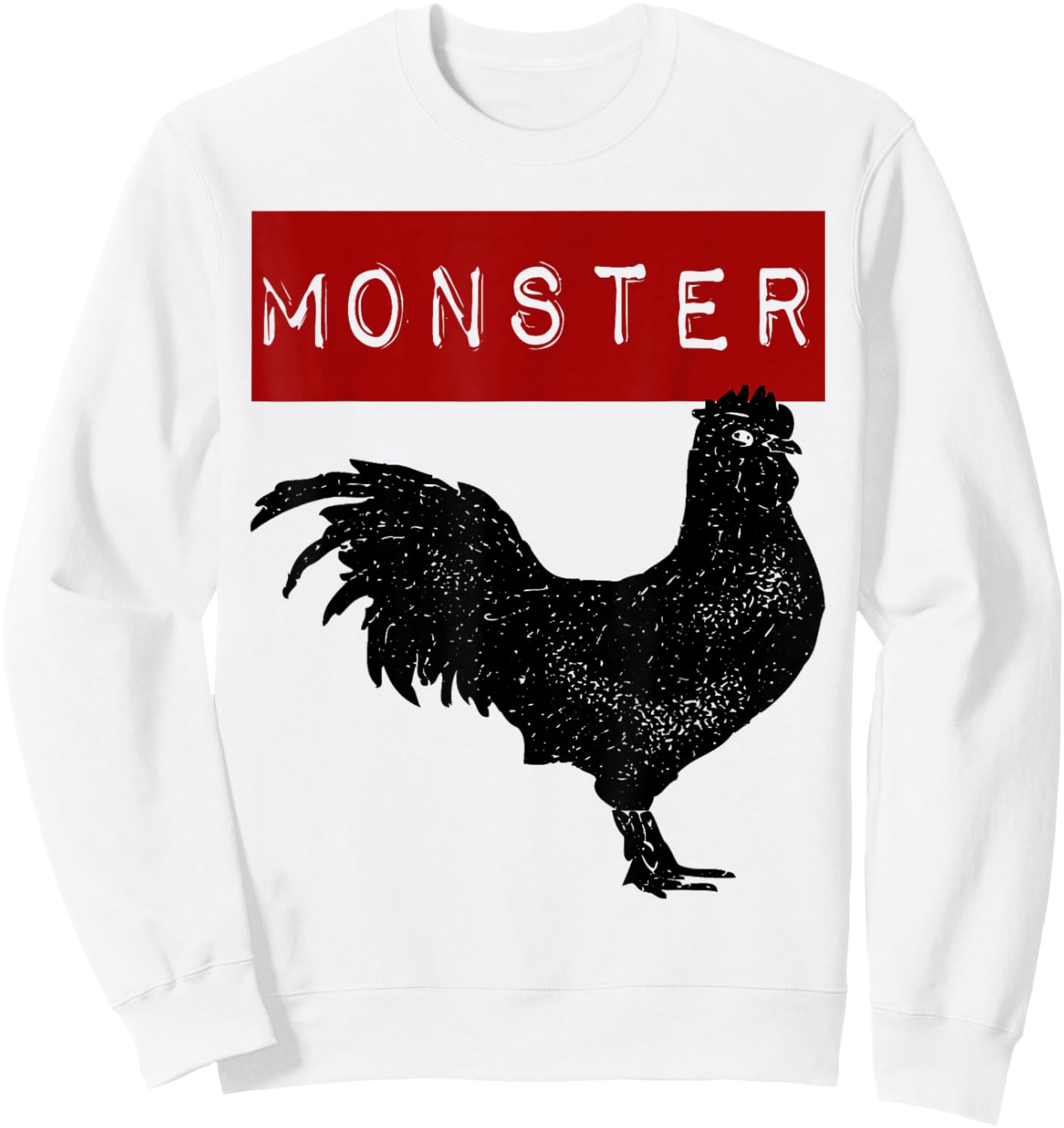 Monster Cock Big Dick Energy Sweatshirt - Sweatshirt | White