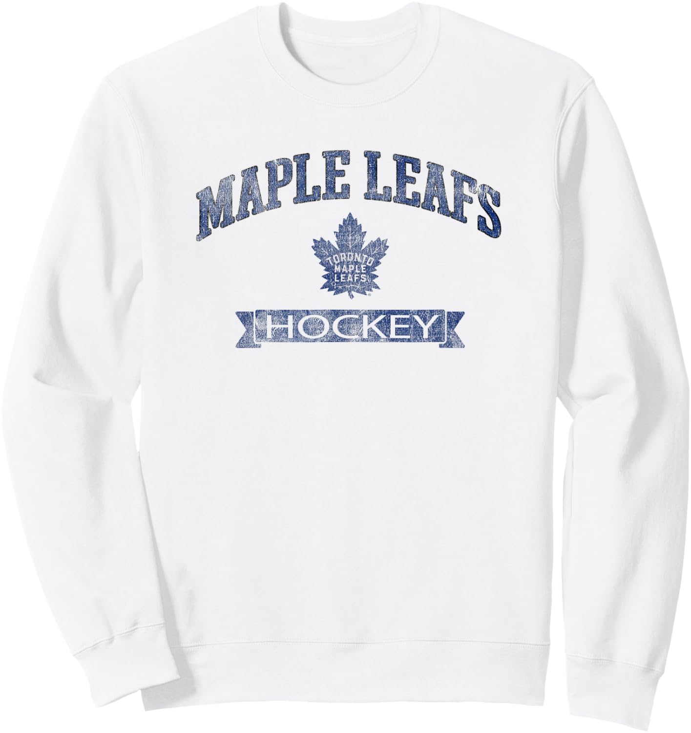 Toronto Maple Leafs Vintage Hockey Gray Officially Licensed Sweatshirt - Sweatshirt | White