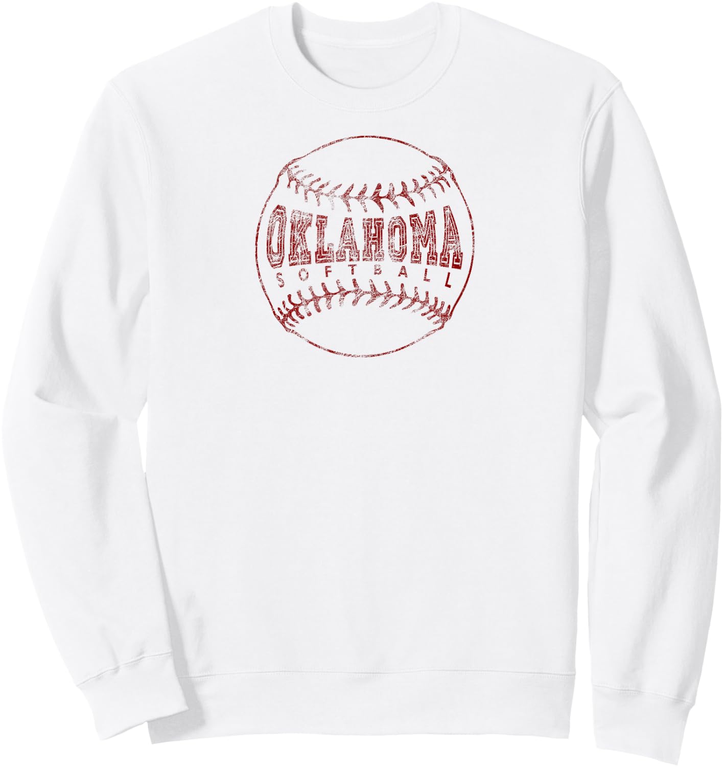 Oklahoma Softball Ball Sweatshirt - Sweatshirt | White