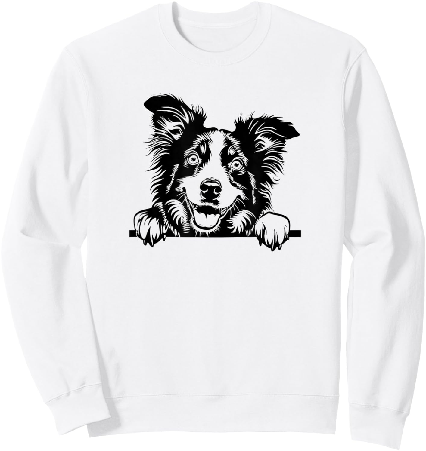 Cute Funny Retro Vintage Logo Happy Aussie Dog Lover Sweatshirt - Sweatshirt | White