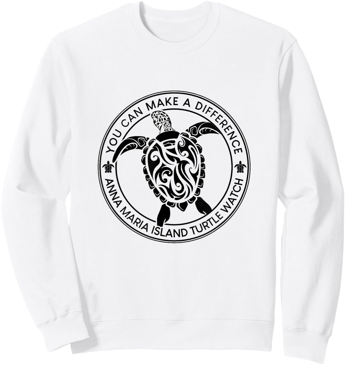 You Can Make A Difference Anna Maria Island Turtle Watch Sweatshirt - Sweatshirt | White