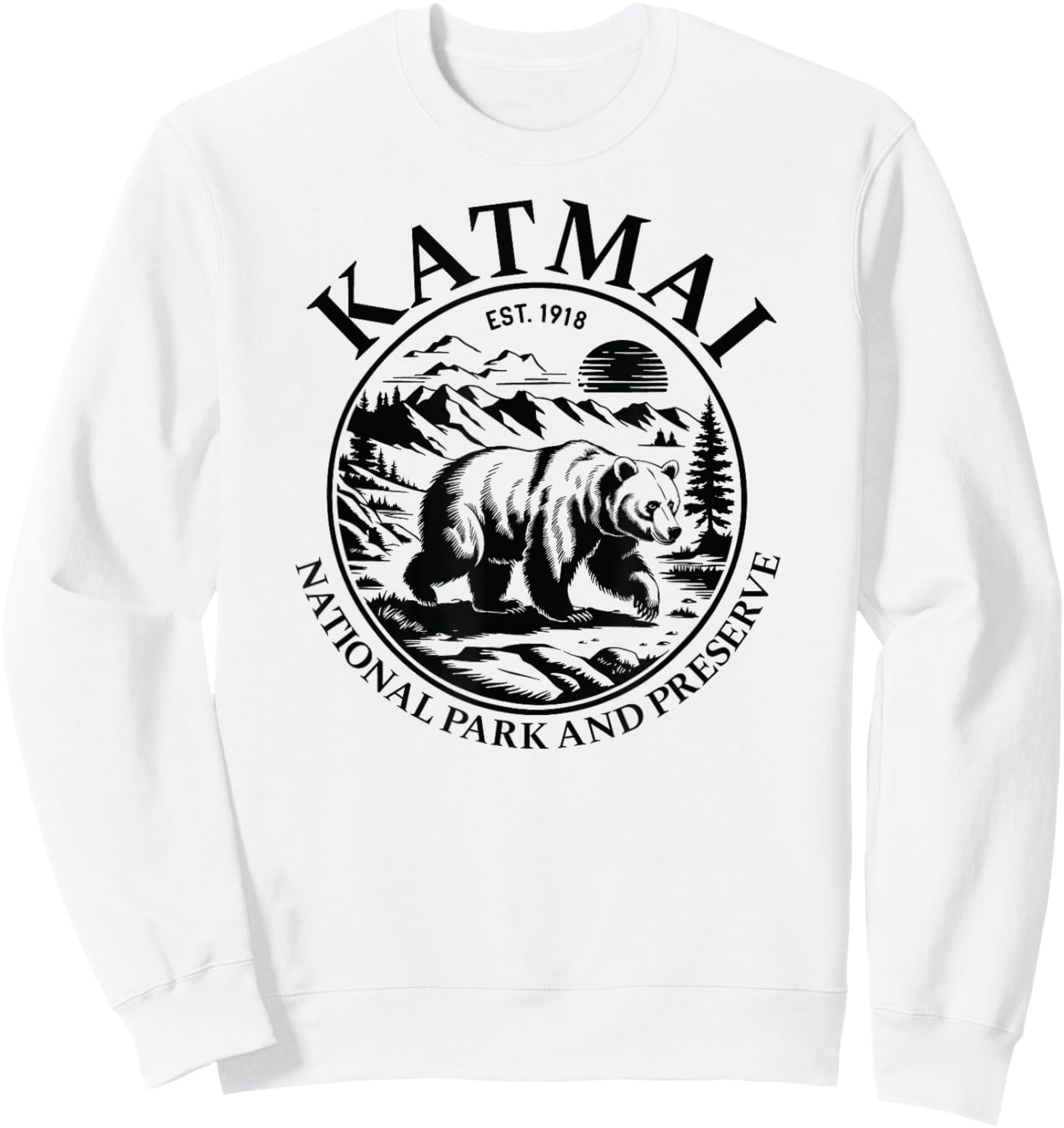 Katmai National Park and Preserve Vintage Sweatshirt - Sweatshirt | White