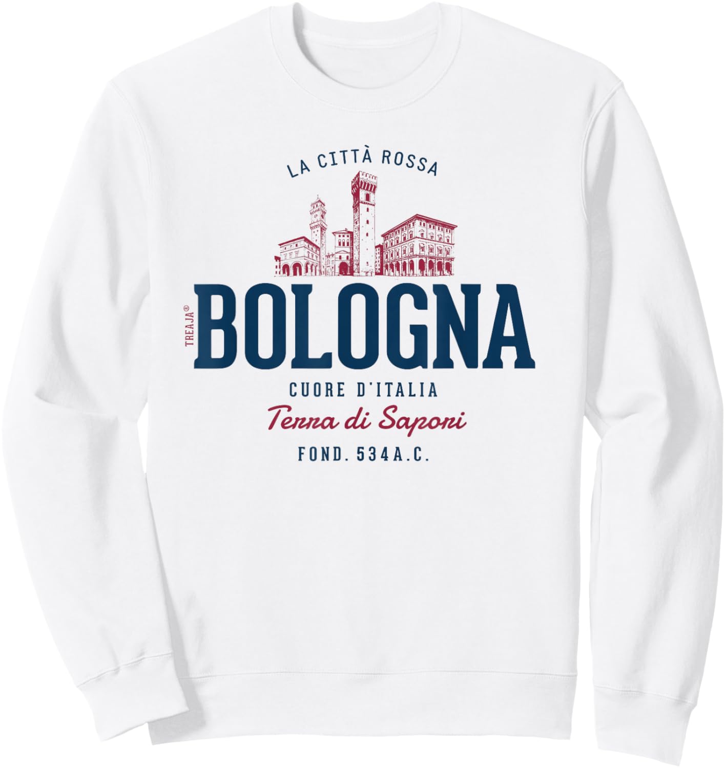 Italy Retro Styled Vintage Bologna Sweatshirt - Sweatshirt | White