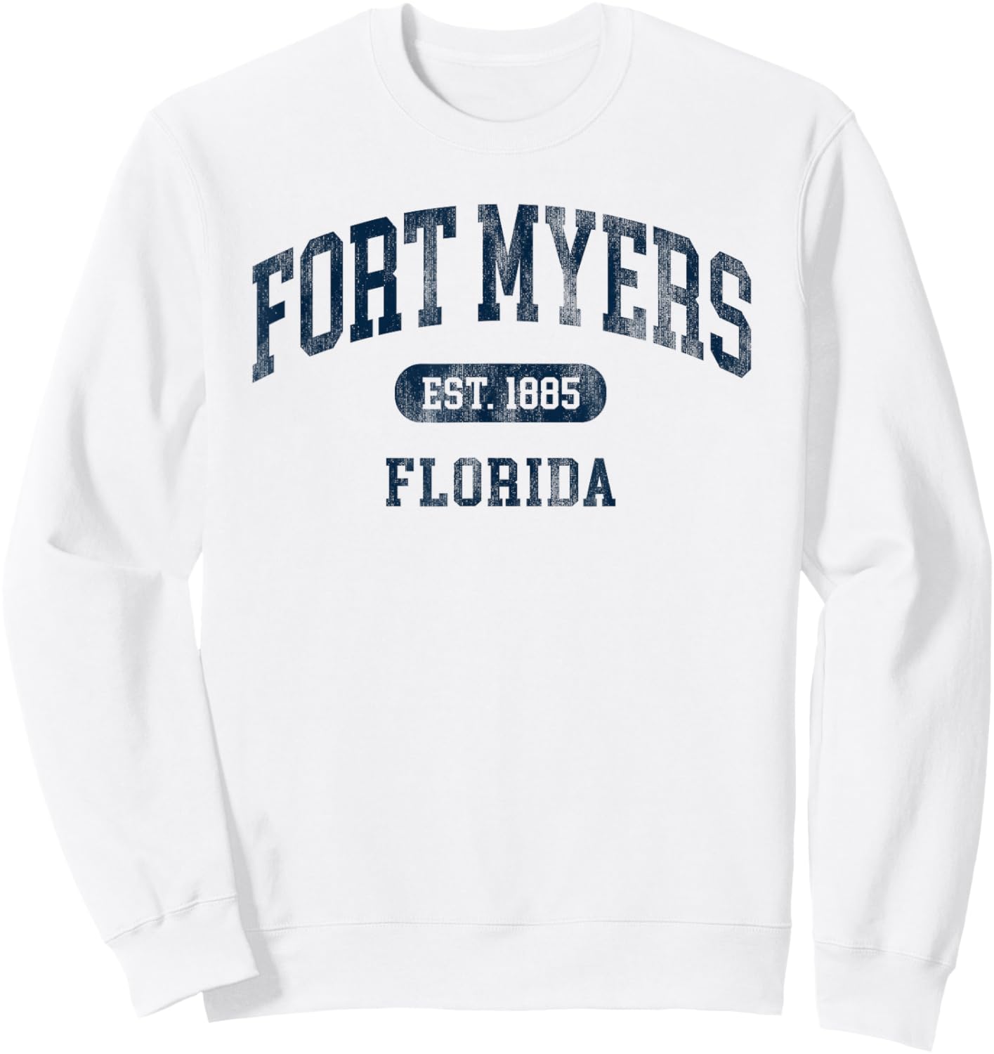 Fort Myers Florida Retro Preppy Throwback Souvenir Sweatshirt - Sweatshirt | White