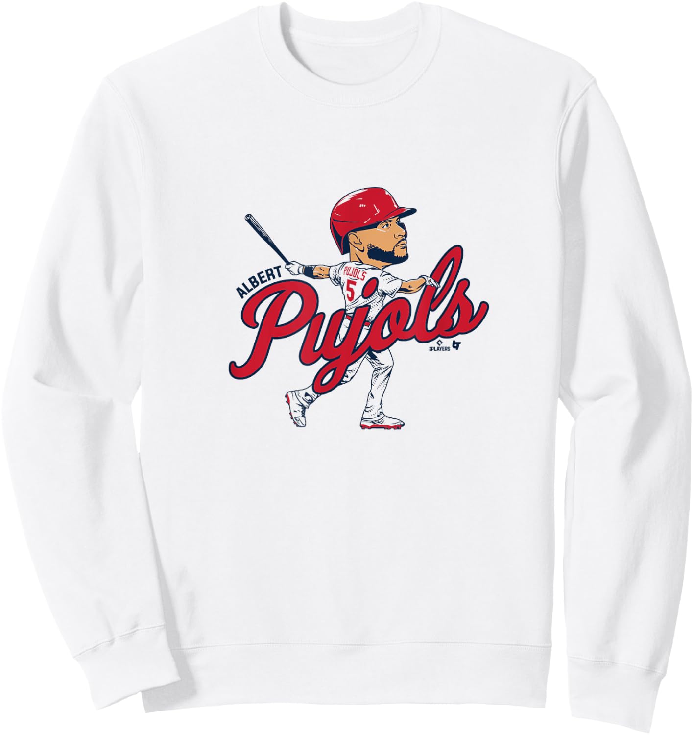 Albert Pujols - Caricature - St. Louis Baseball Sweatshirt - Sweatshirt | White