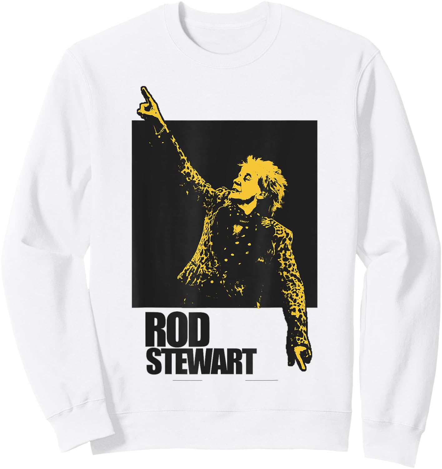 Rod Stewart Pointing Photo Sweatshirt - Sweatshirt | White