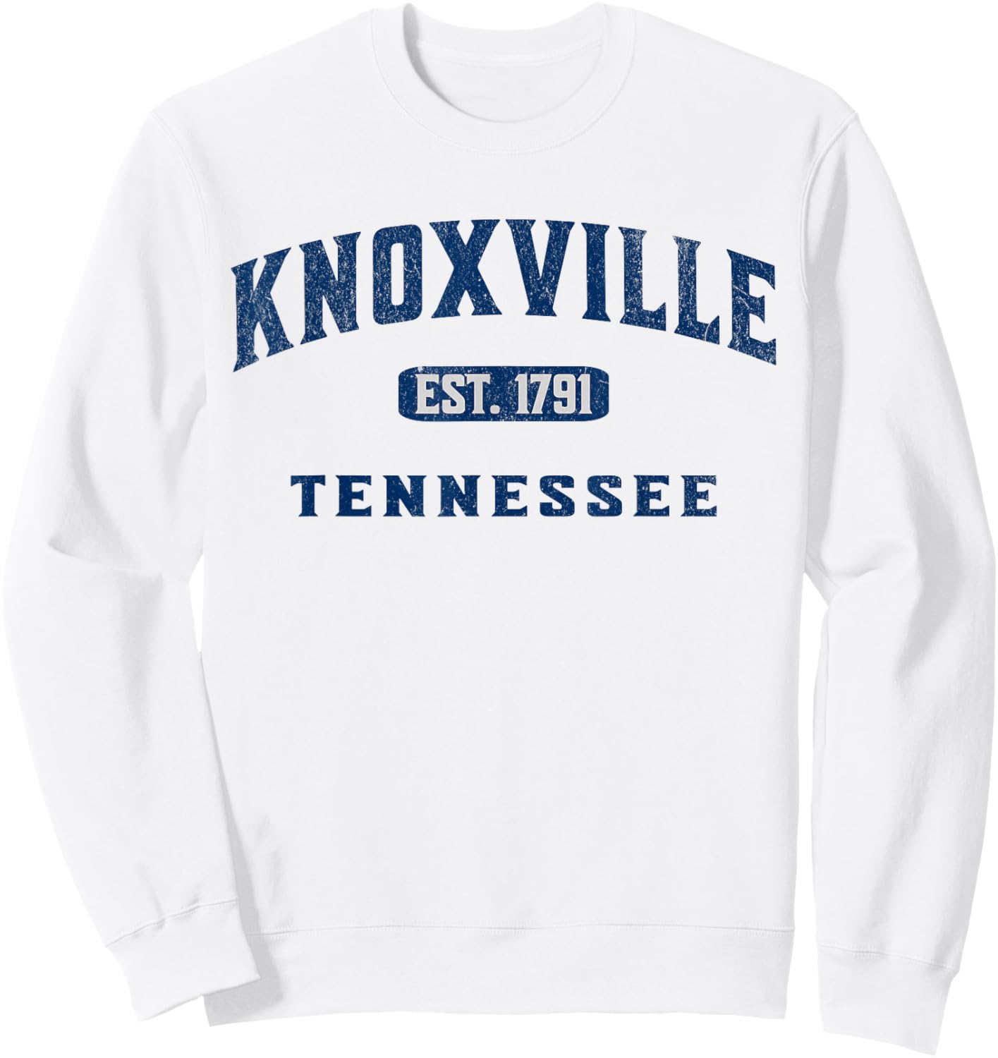 Vintage Athletic Souvenir Visit Knoxville Tennessee Sweatshirt - Sweatshirt | White