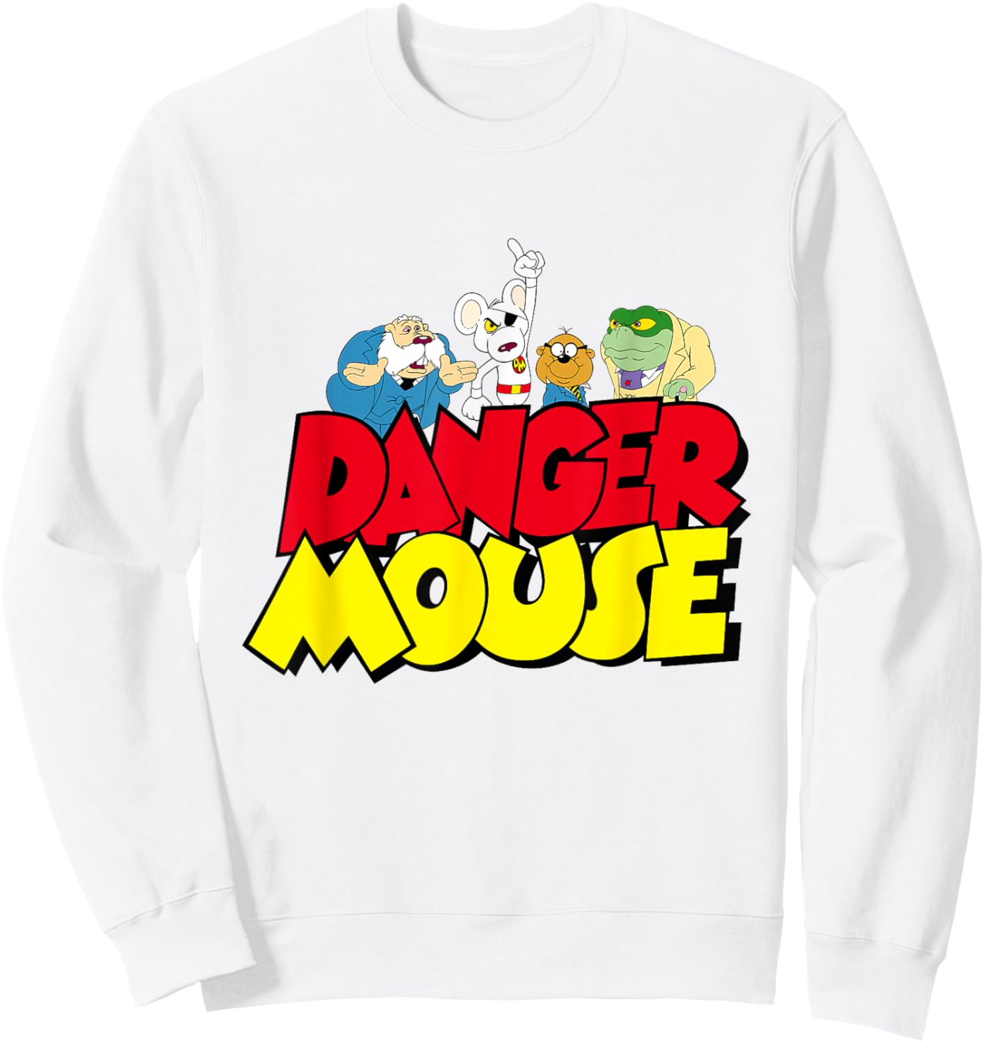 Danger Mouse Logo With Characters Sweatshirt - Sweatshirt | White