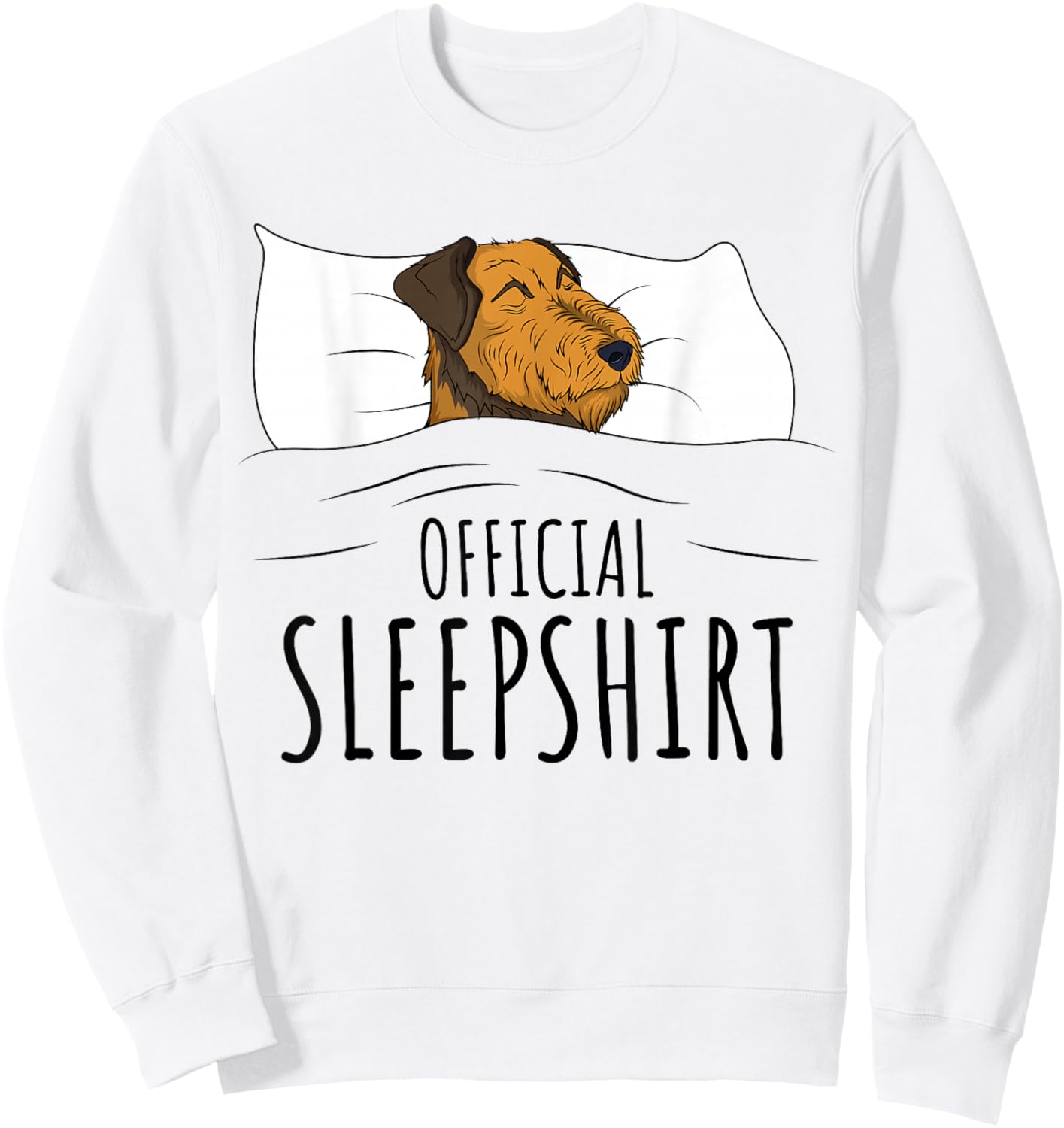 Airedale Terrier Dog Official Sleepshirt Sweatshirt - Sweatshirt | White