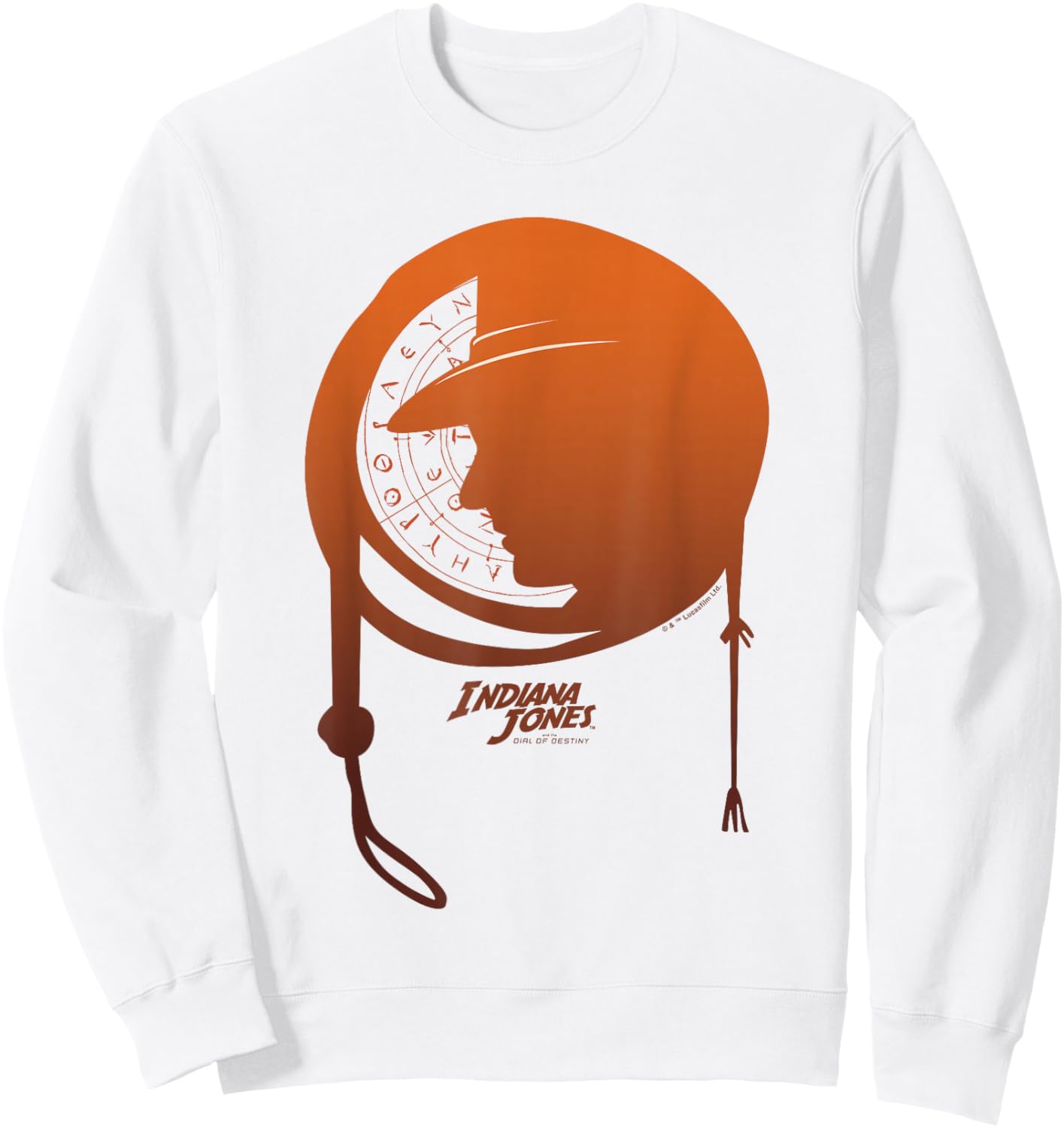 Indiana Jones and The Dial of Destiny Whip Shadow Portrait Sweatshirt - Sweatshirt | White