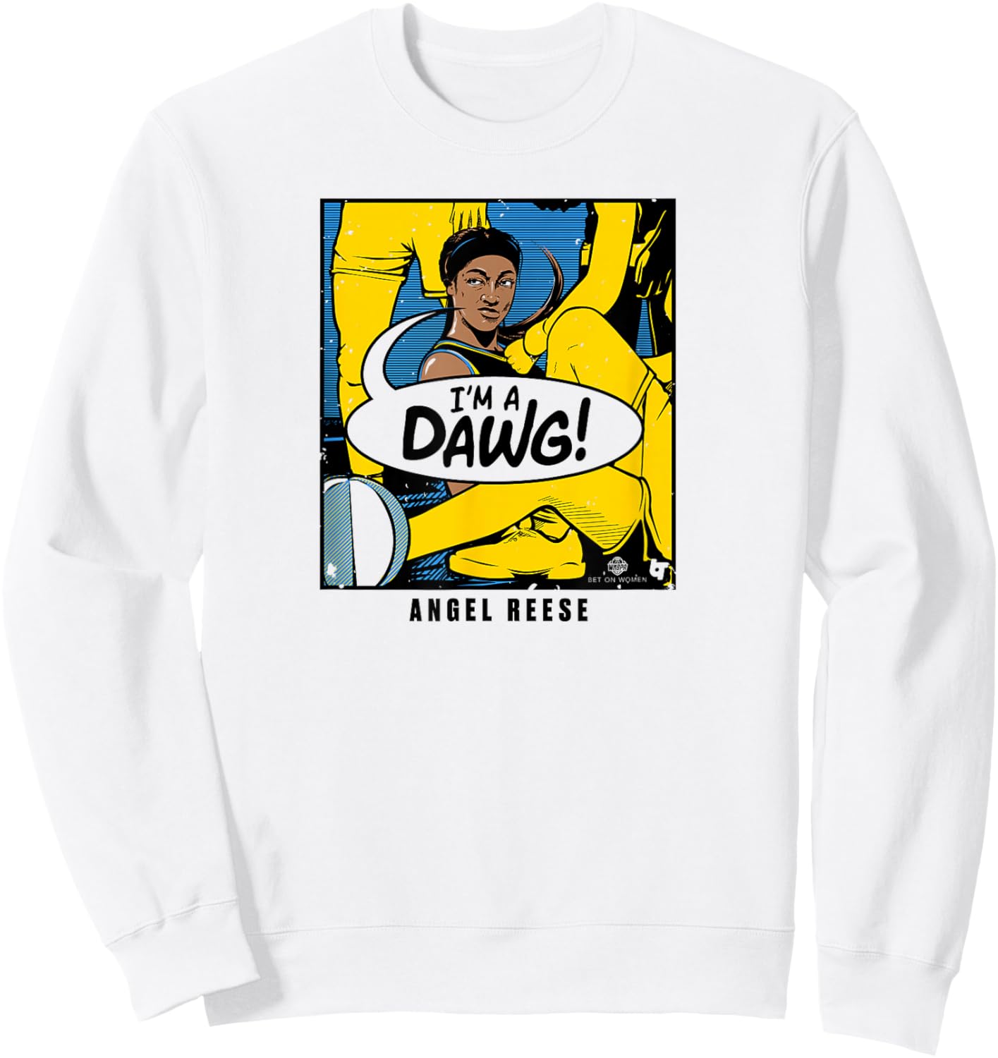Angel Reese - I'm a Dawg - Chicago Basketball Sweatshirt - Sweatshirt | White