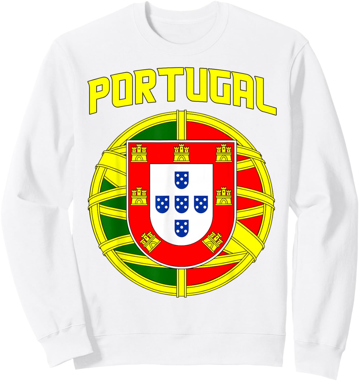 Portugal, Bandeira Portuguesa, Portuguese Patriotic Flag Sweatshirt - Sweatshirt | White
