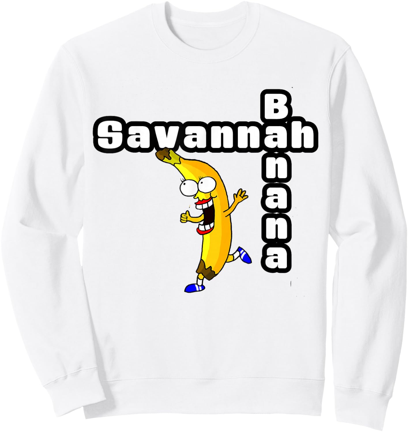 Funny Savannah Banana Name Gift and Girls Sweatshirt - Sweatshirt | White